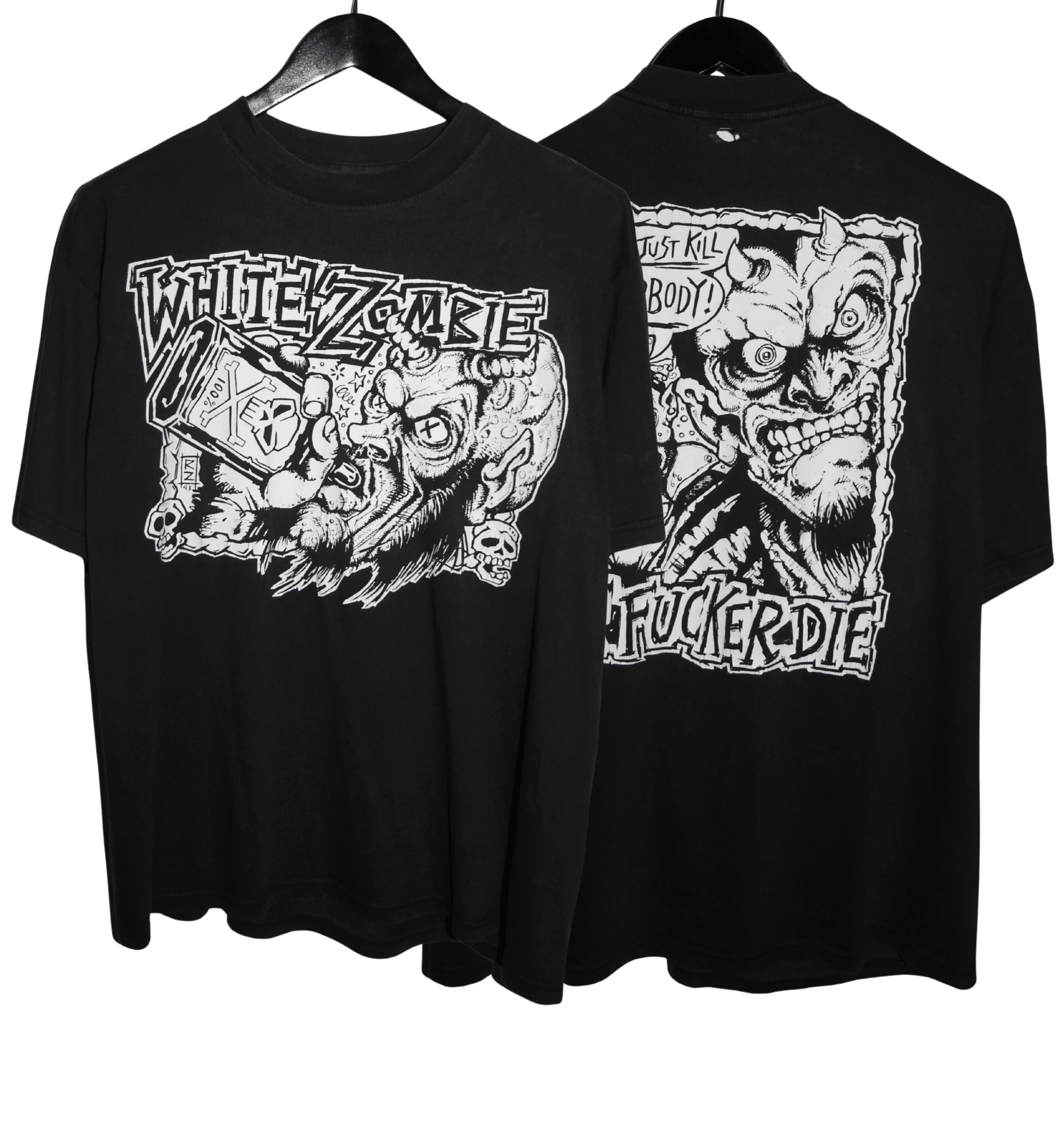 White Zombie 1993 Die Fucker Die Shirt - Faded AU