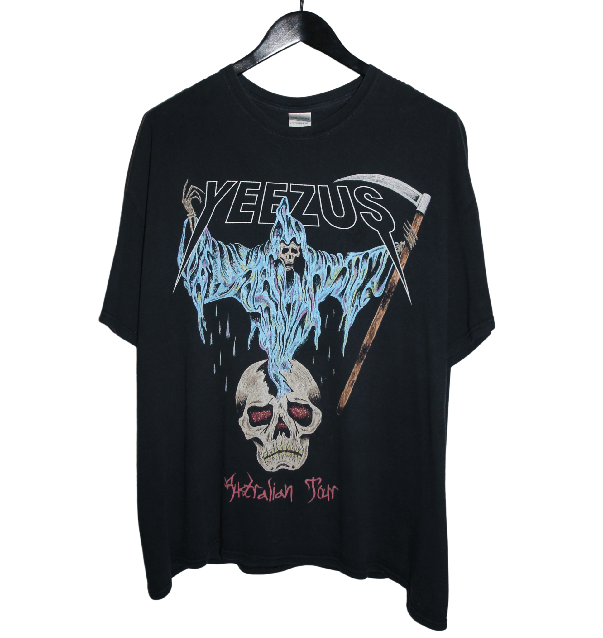 Yeezus 2014 Reaper Australian Tour Shirt - Faded AU