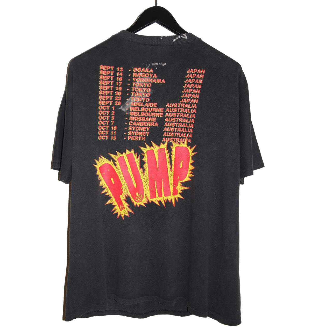 Aerosmith 1990 Pump Australia & Japan Tour Shirt - Faded AU