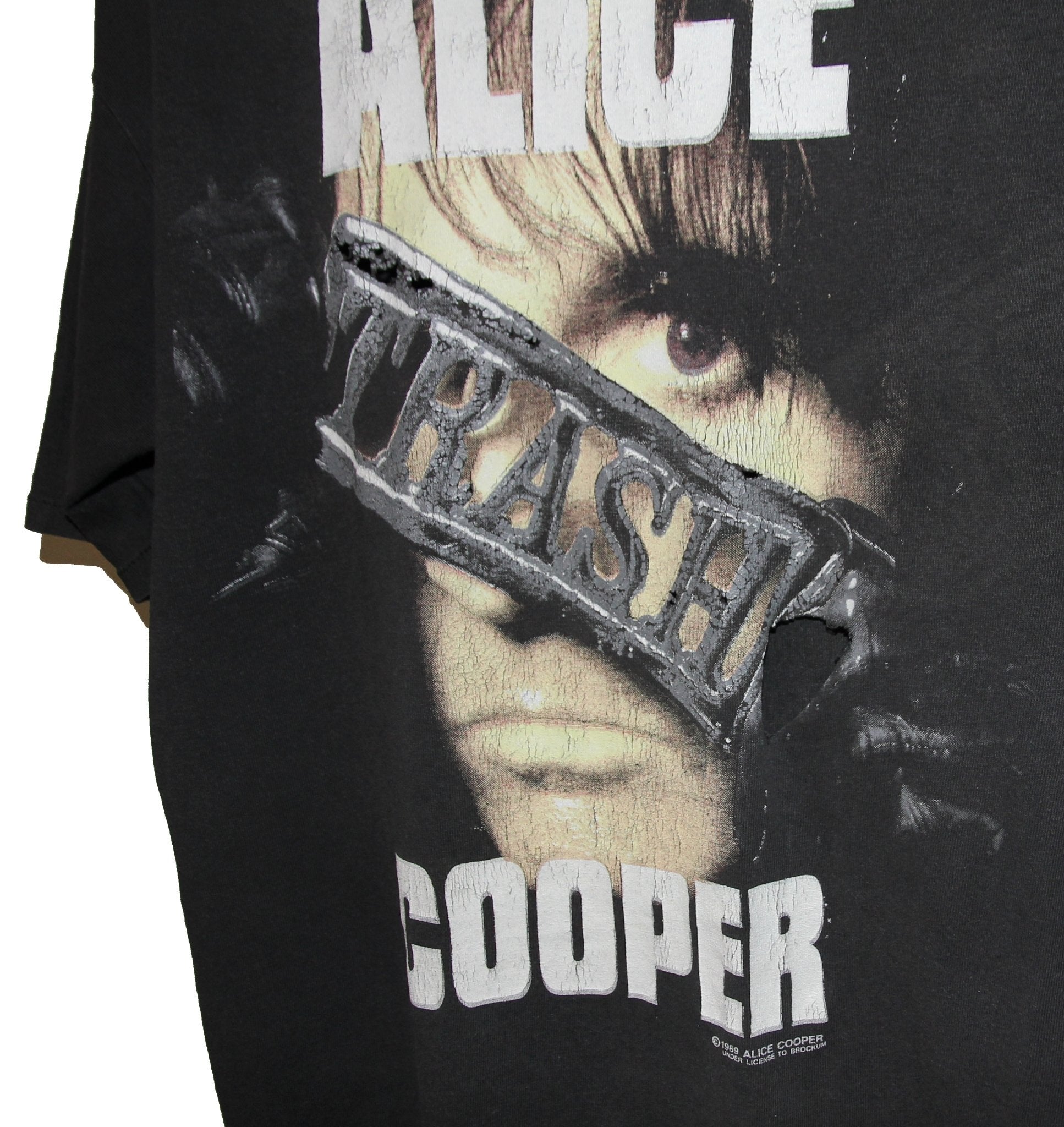 Alice Cooper 1990 Trash Tour Shirt - Faded AU