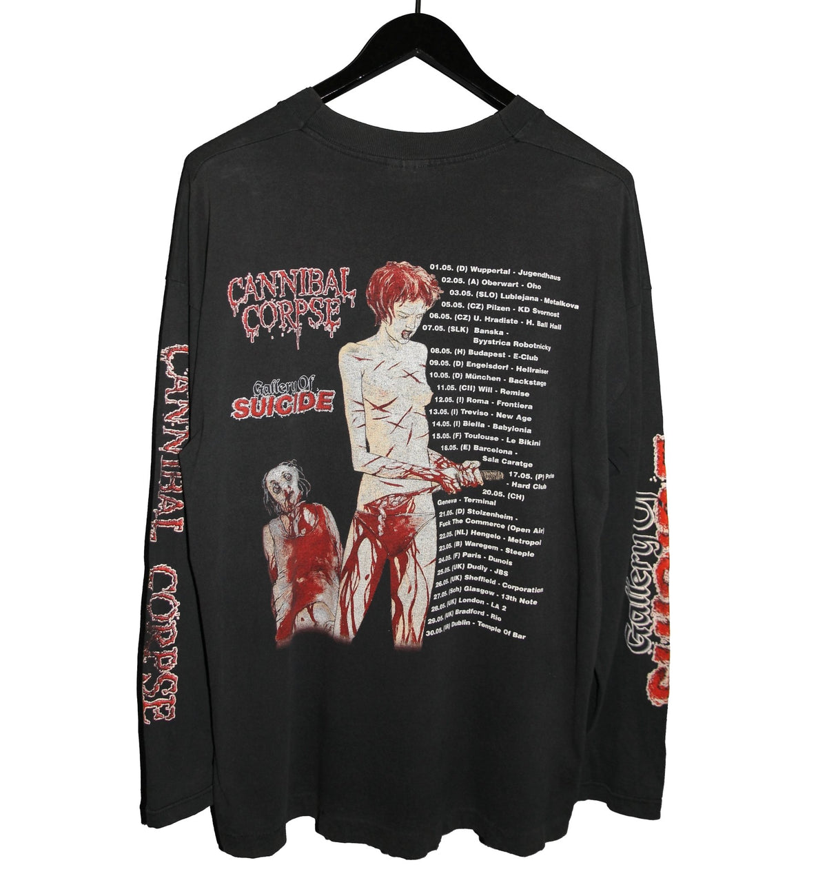 Cannibal Corpse 1998 Gallery of Suicide Longsleeve - Faded AU