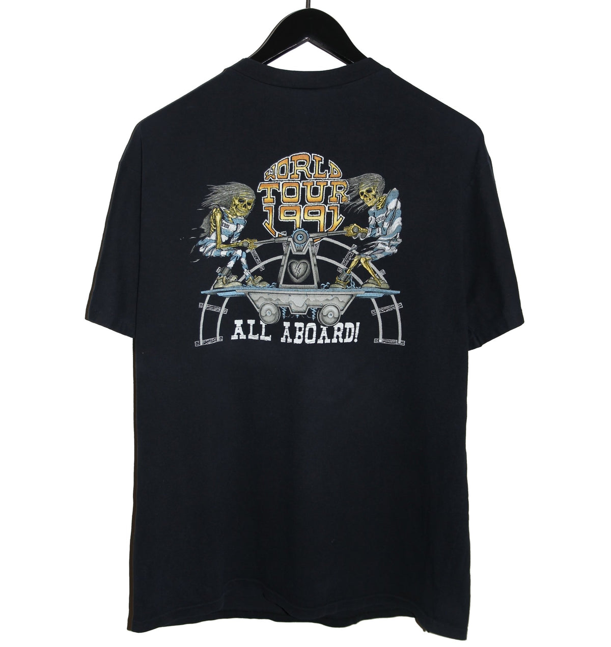 Cinderella 1991 Heartbreak Station Tour Shirt - Faded AU