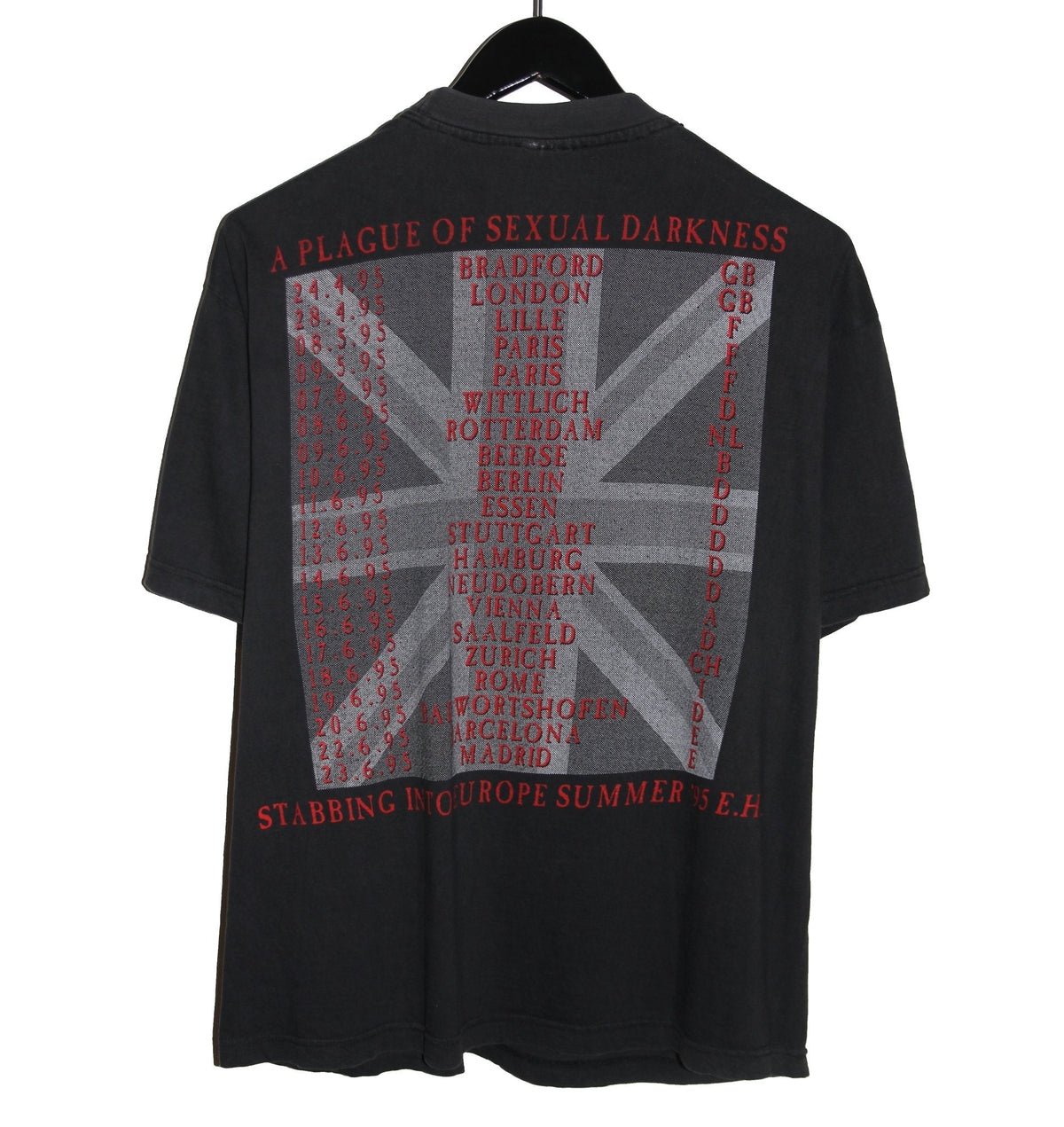 Cradle of Filth 1995 Vestal Masturbation Tour Shirt - Faded AU