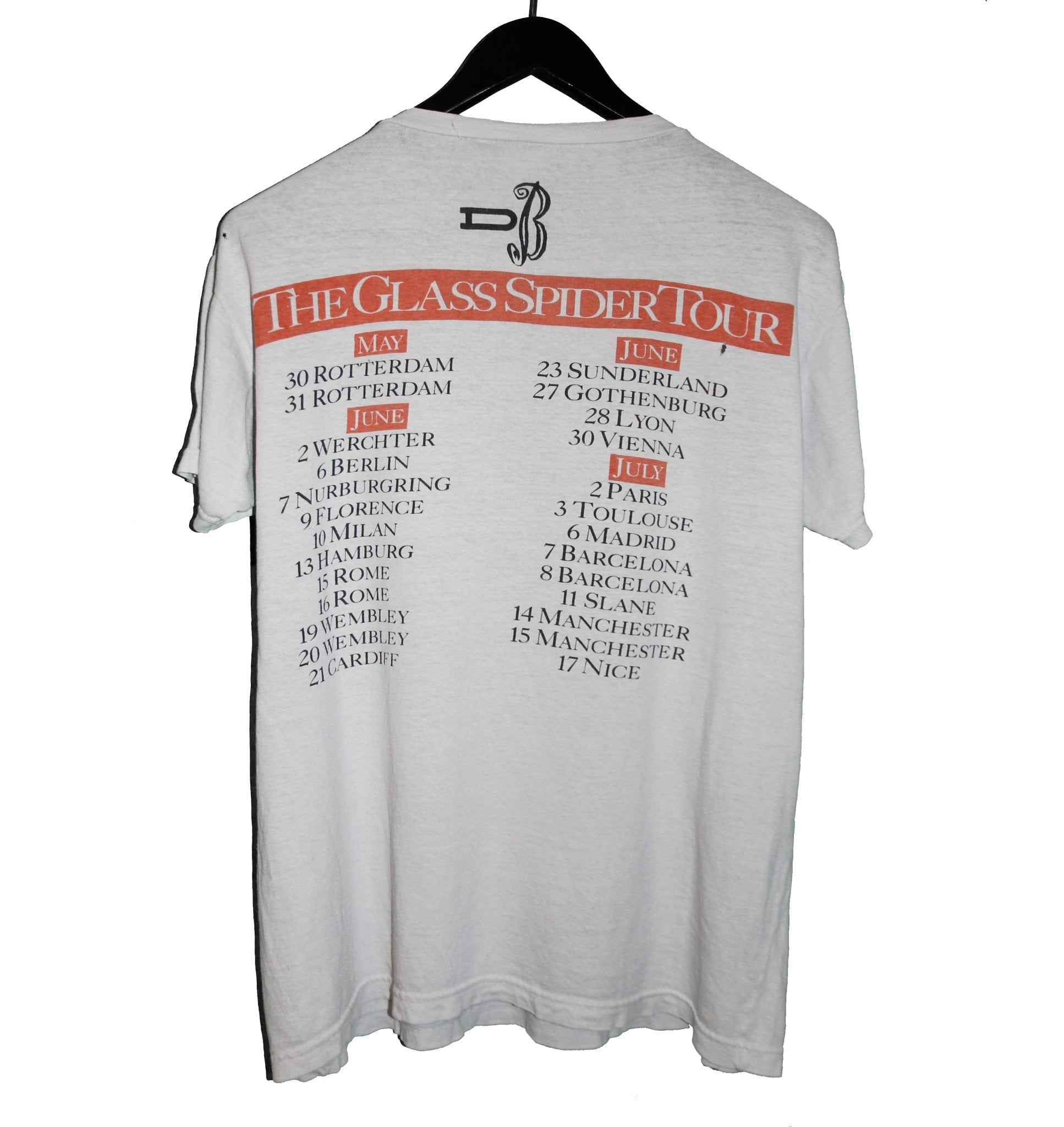 David Bowie 1987 The Glass Spider Tour Shirt - Faded AU