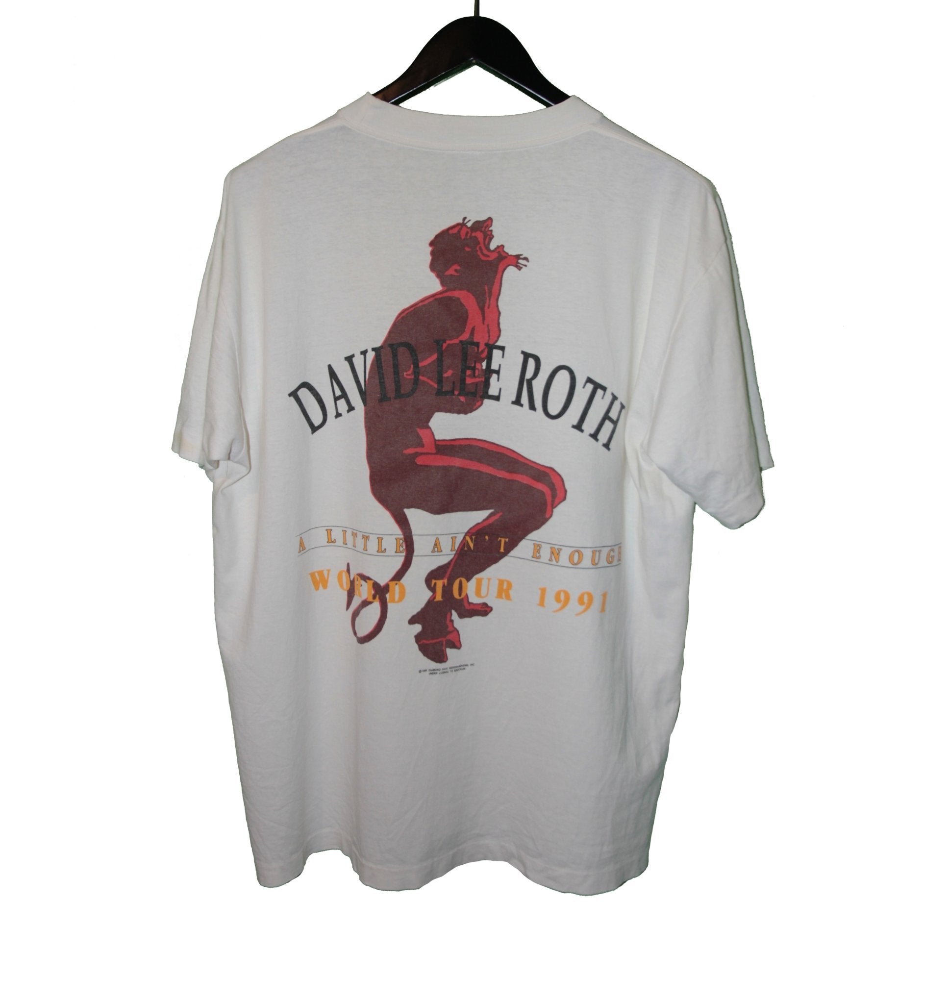 David Lee Roth 1991 World Tour Shirt - Faded AU