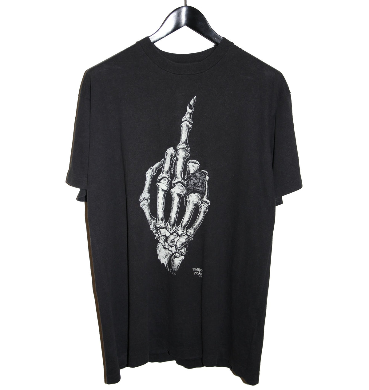 Fashion Victim 1993 Skeleton Middle Finger Shirt