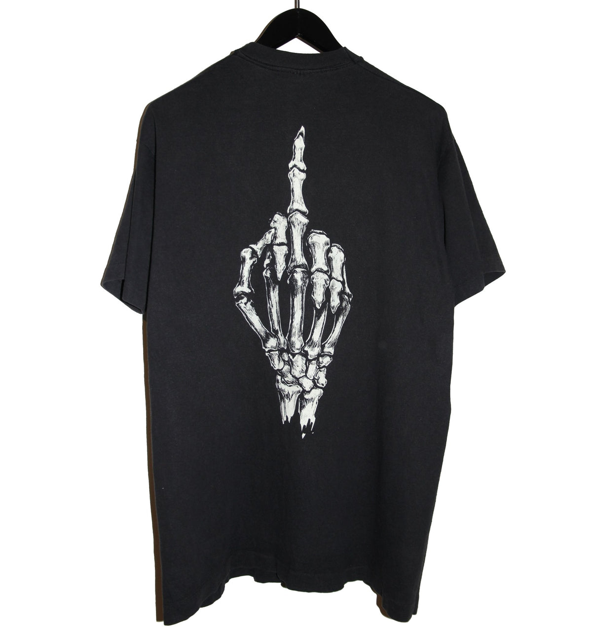 Fashion Victim 1993 Skeleton Middle Finger Shirt - Faded AU