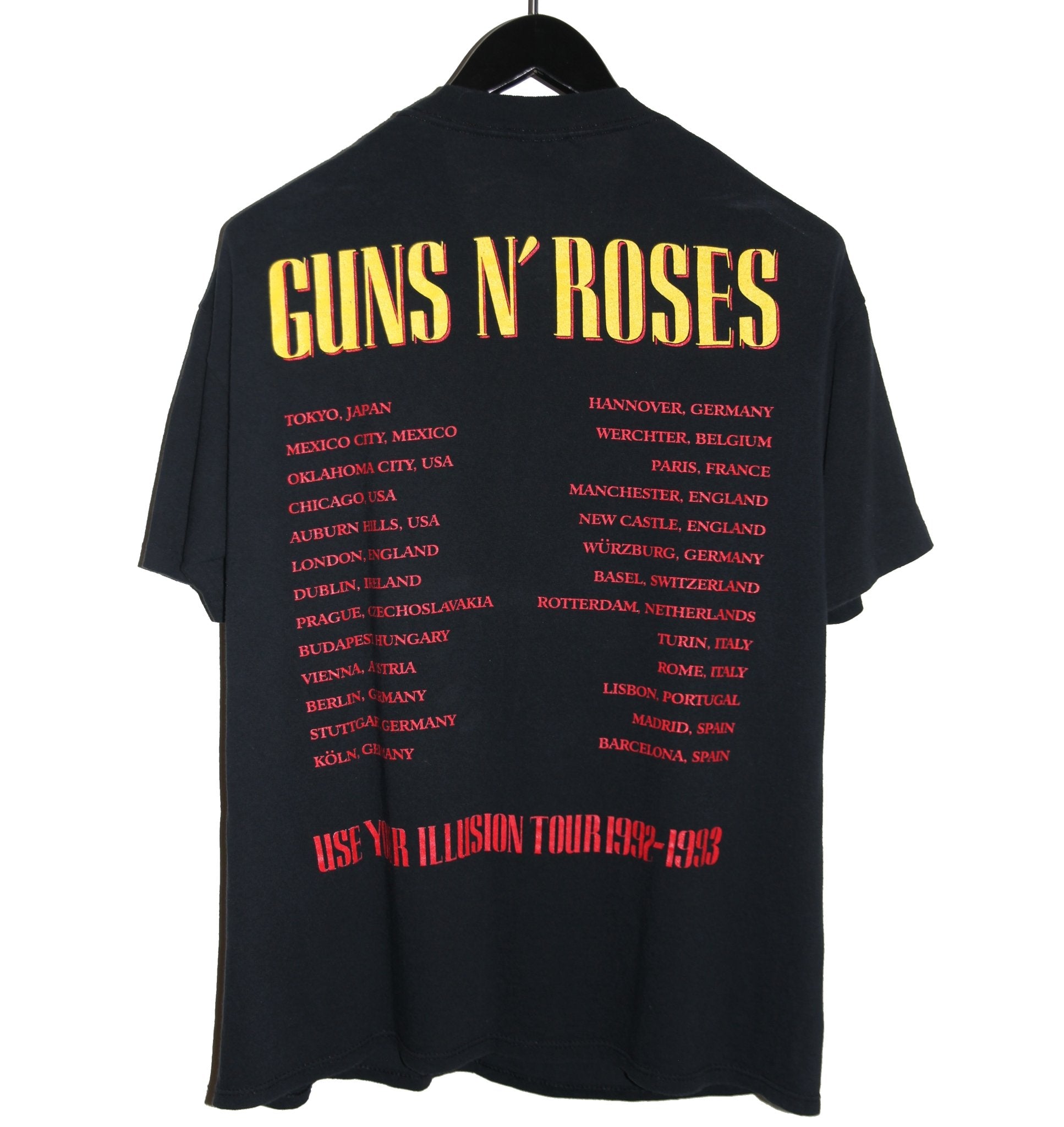 Guns N' Roses 1992/93 Use Your Illusion Tour Shirt - Faded AU