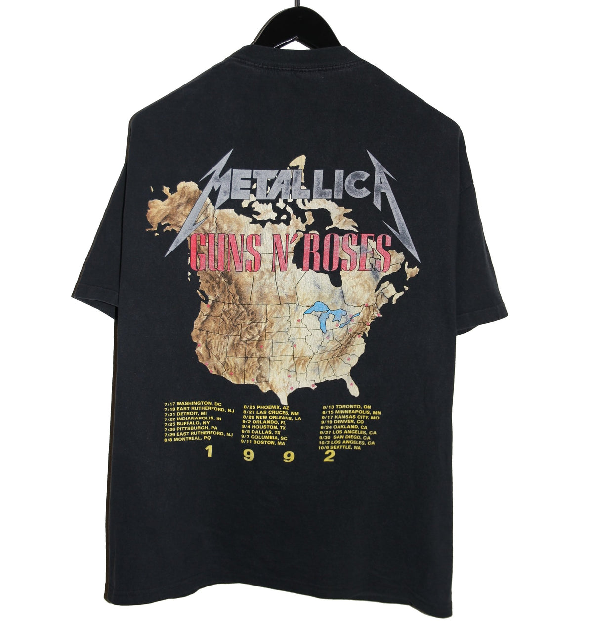 Guns N' Roses x Metallica 1992 US Tour Shirt - Faded AU