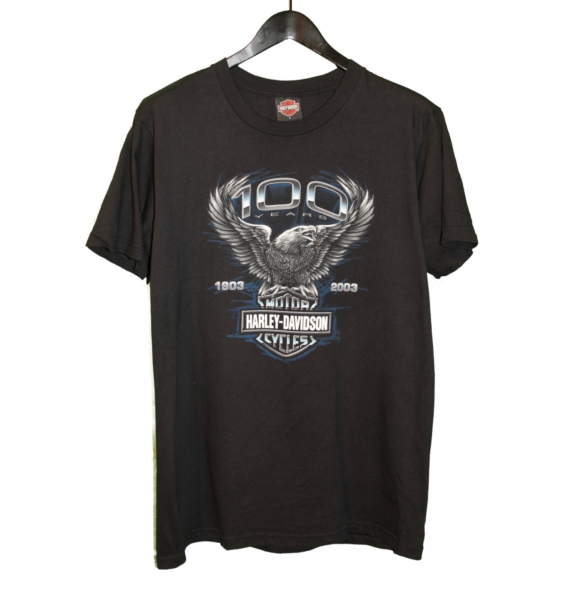 Harley Davidson 00s 100 Years Biker Shirt - Faded AU