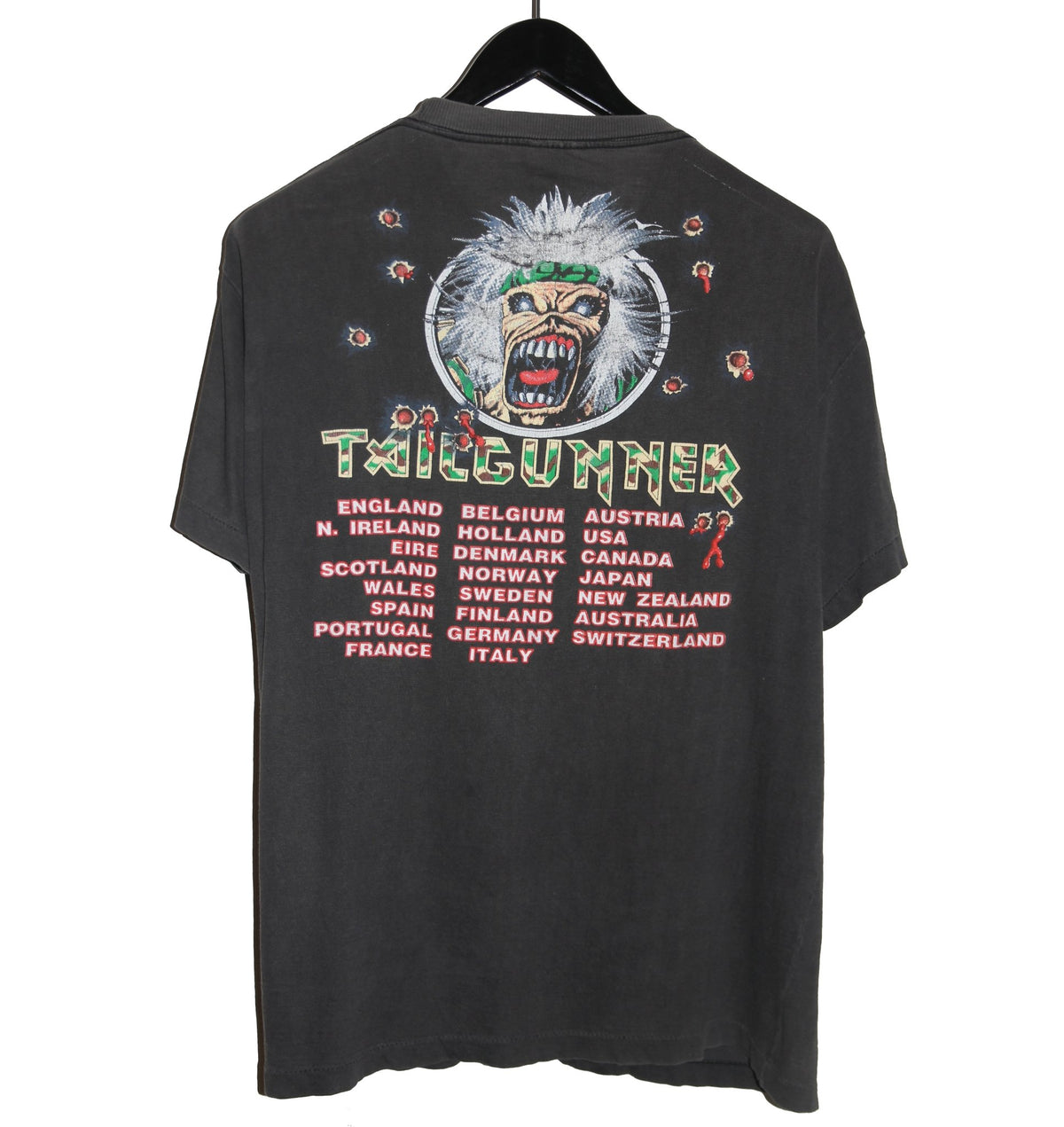 Iron Maiden 1990 No Prayer on The Road Tour Shirt - Faded AU