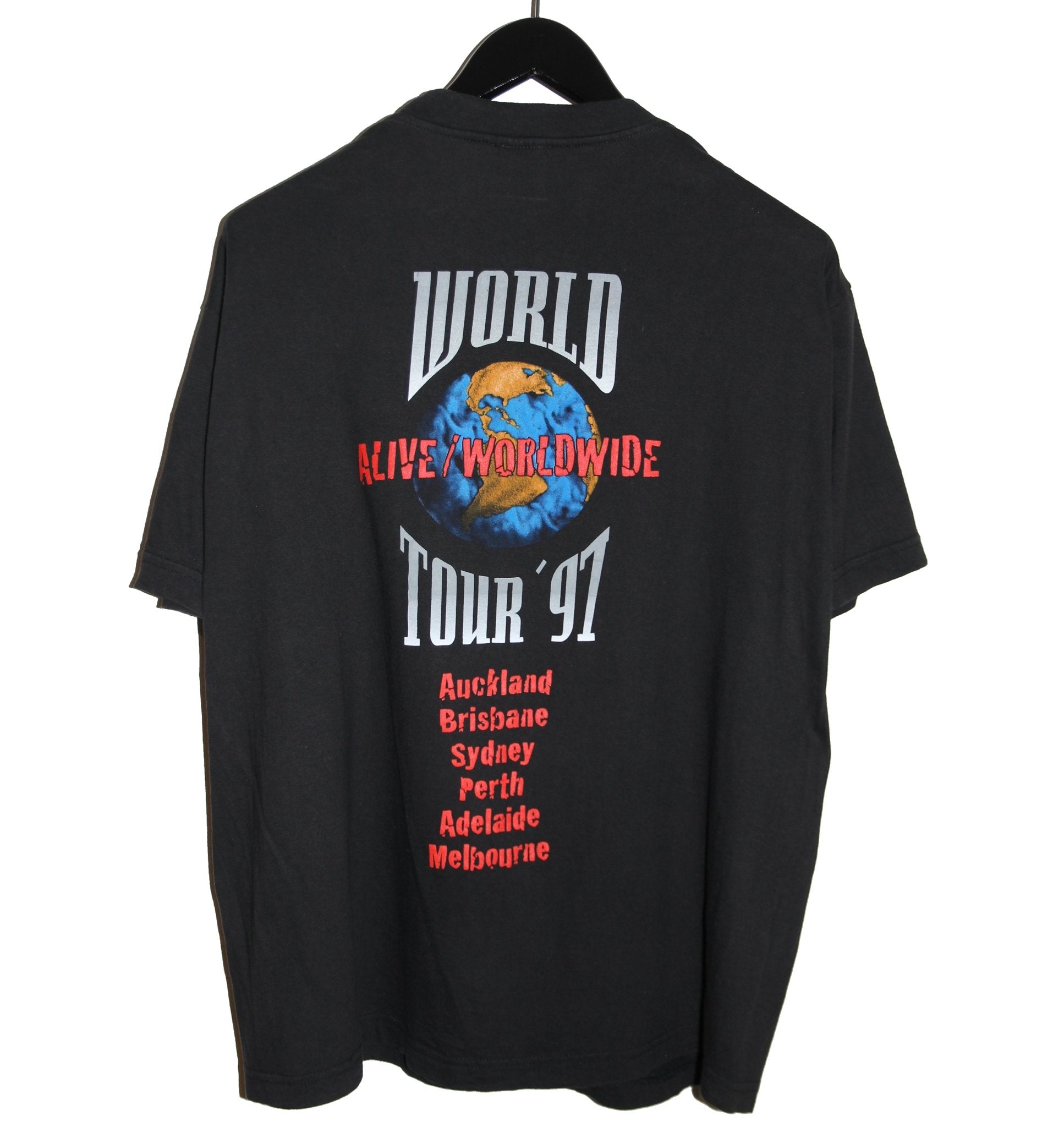 KISS 1997 Alive/Worldwide Australian Tour Shirt - Faded AU