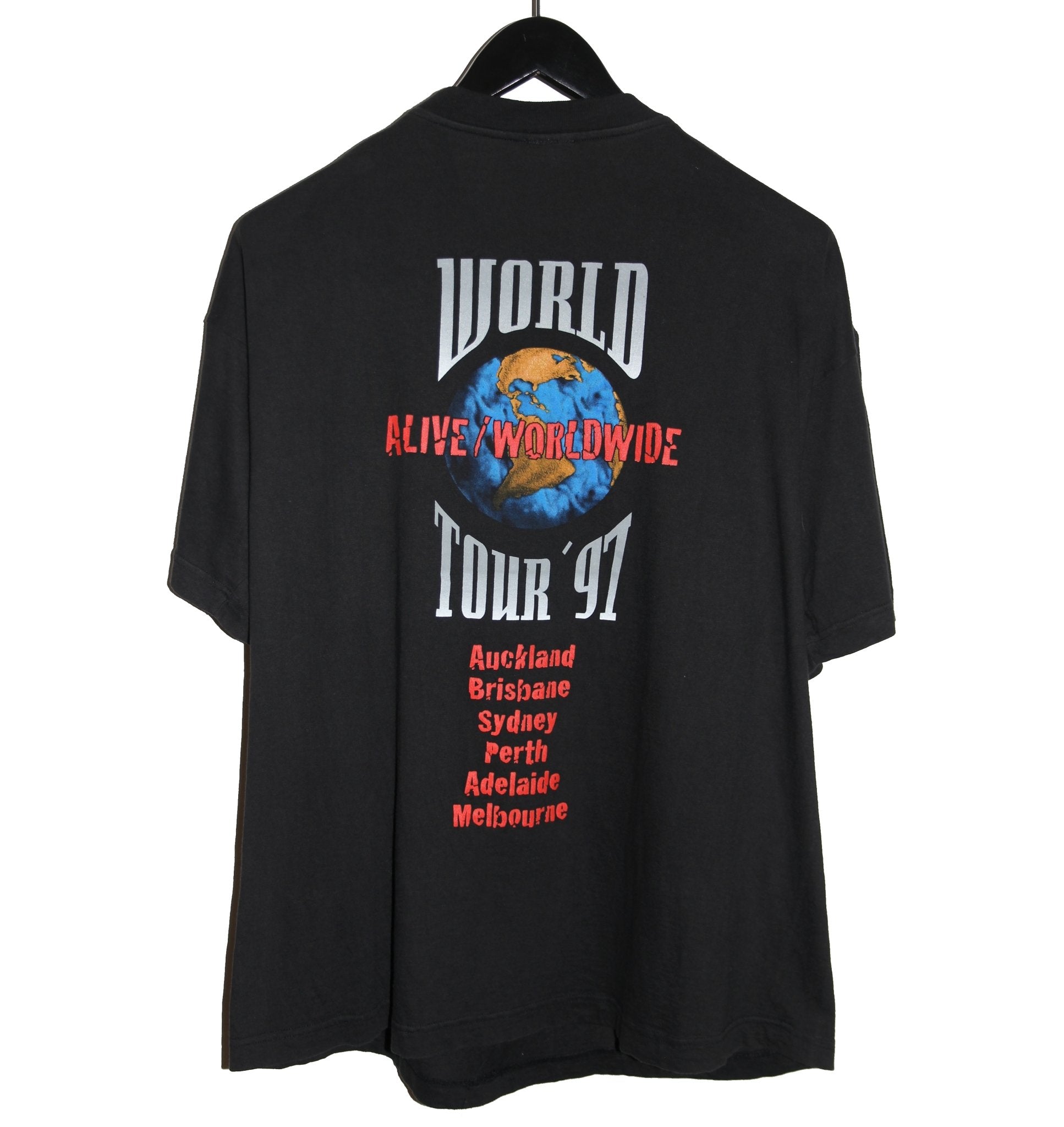 KISS 1997 Alive/Worldwide Australian Tour Shirt - Faded AU