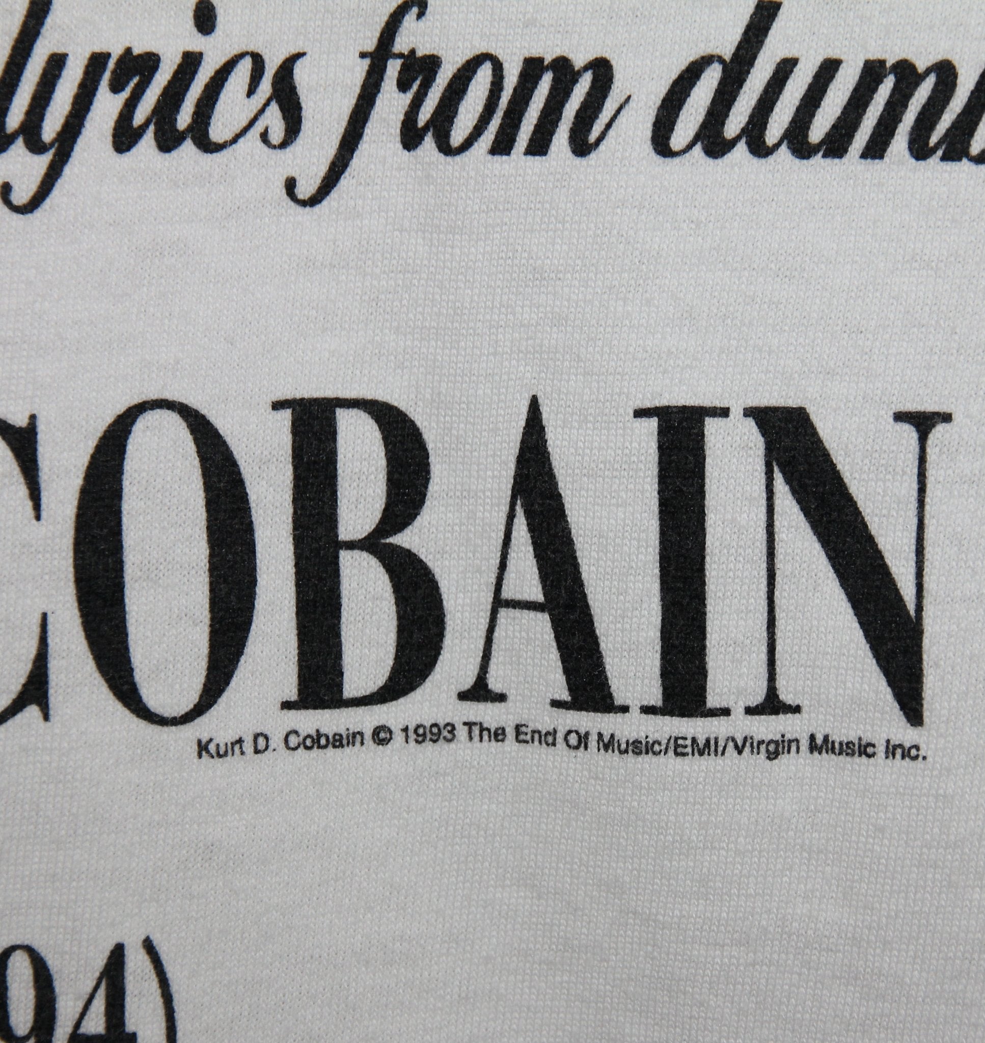 Kurt Cobain 1995 MTV Unplugged Memorial shirt - Faded AU