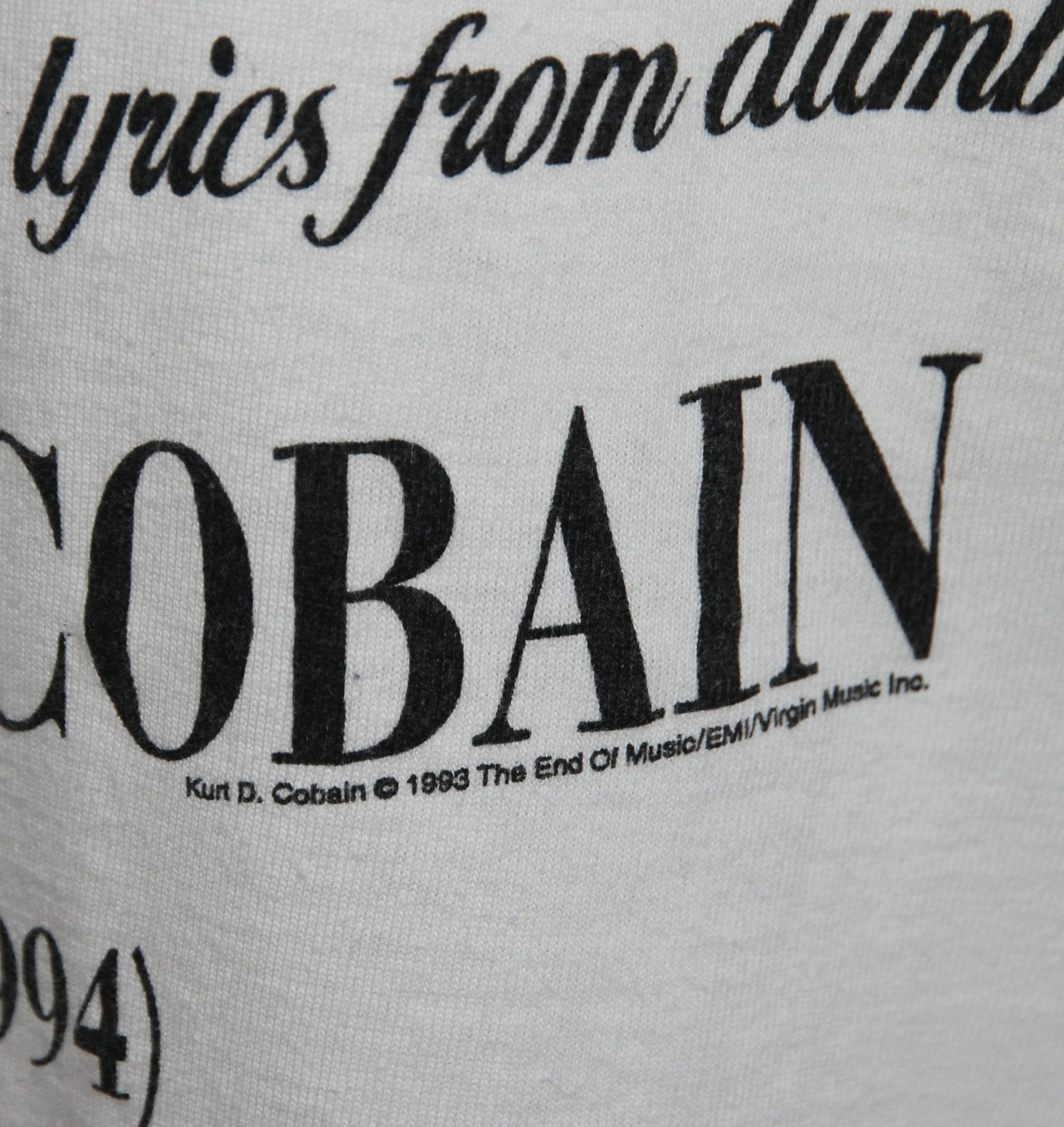 Kurt Cobain 1995 MTV Unplugged Memorial shirt - Faded AU