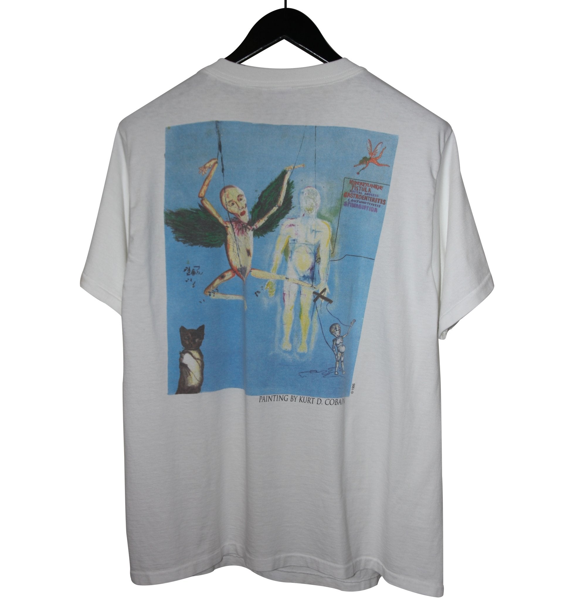 Kurt Cobain 1995 Portrait Memorial Shirt - Faded AU