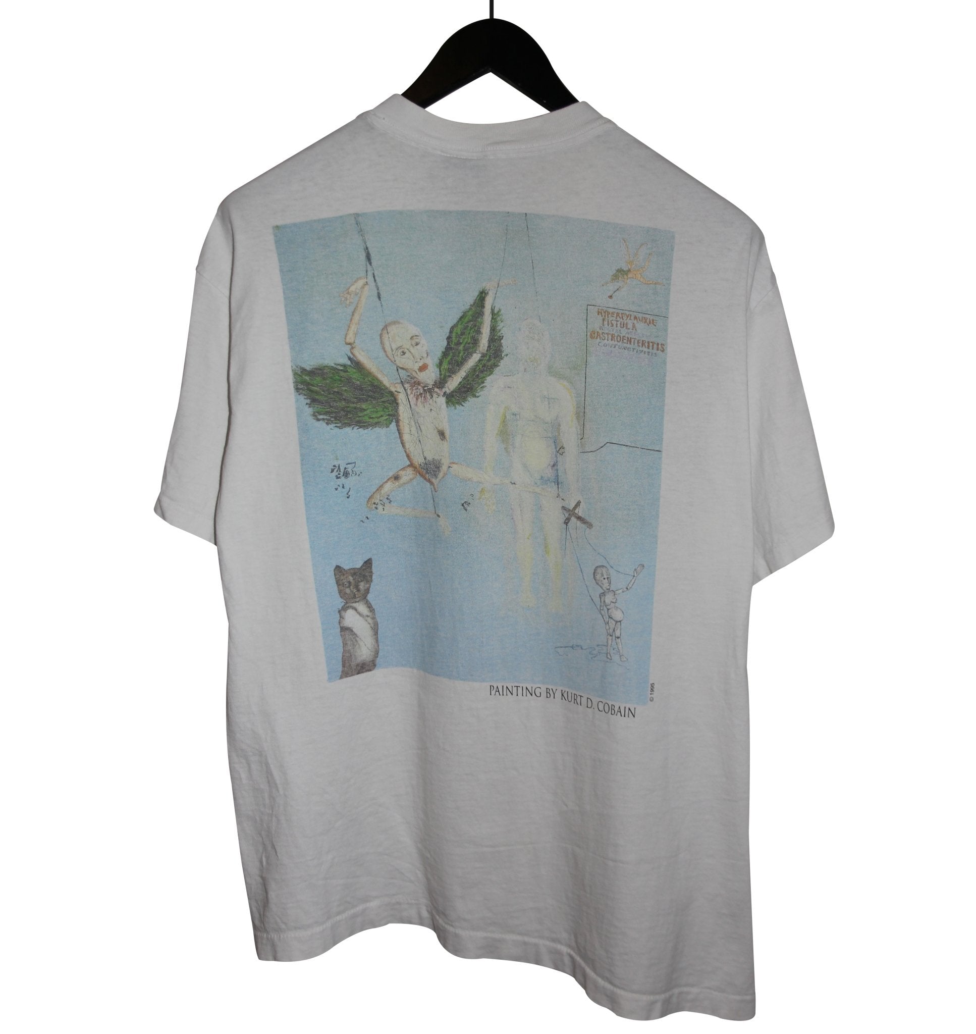Kurt Cobain 1995 Portrait Memorial Shirt - Faded AU