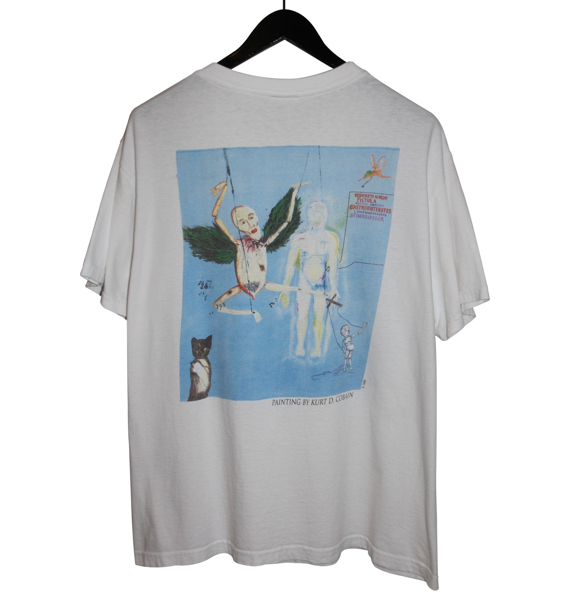 Kurt Cobain 1995 Portrait Memorial Shirt - Faded AU