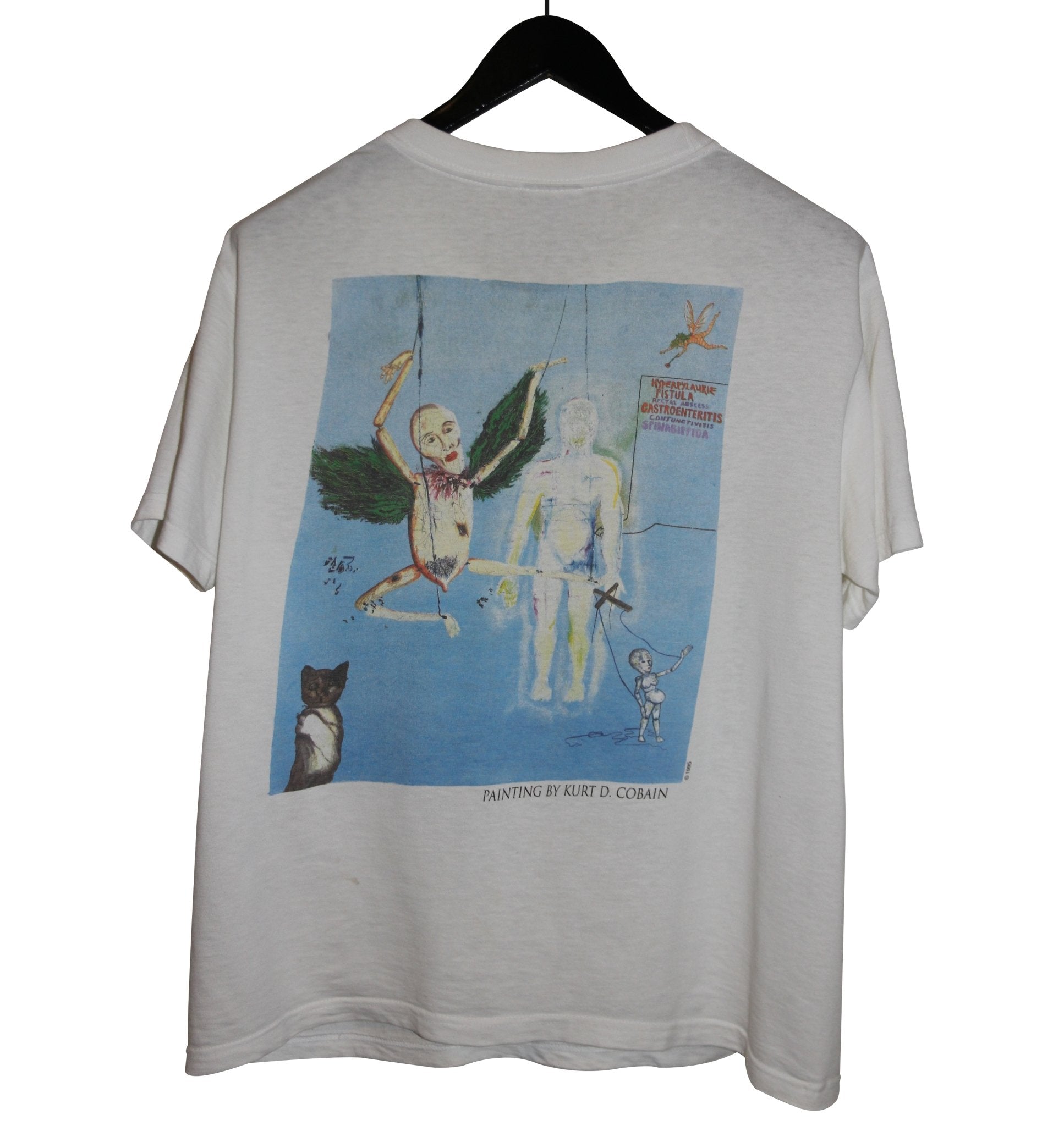 Kurt Cobain 1995 Portrait Memorial Shirt - Faded AU