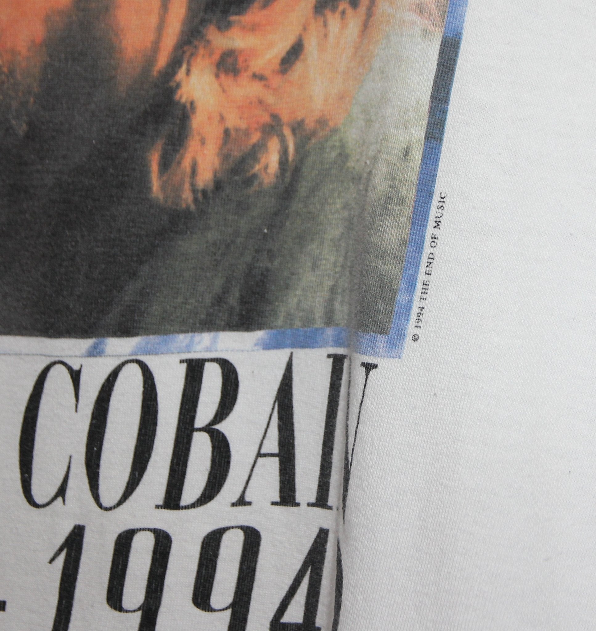 Kurt Cobain 1995 Portrait Memorial Shirt - Faded AU