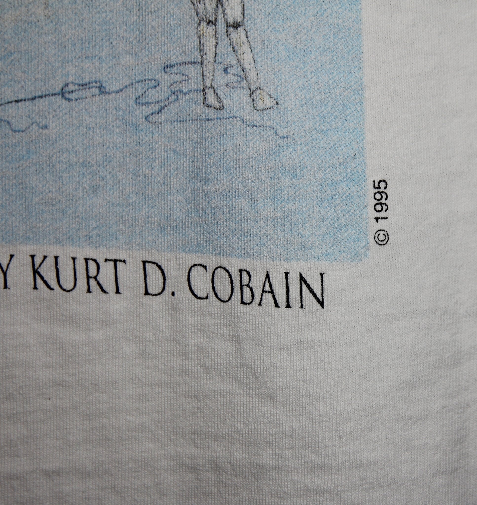 Kurt Cobain 1995 Portrait Memorial Shirt - Faded AU