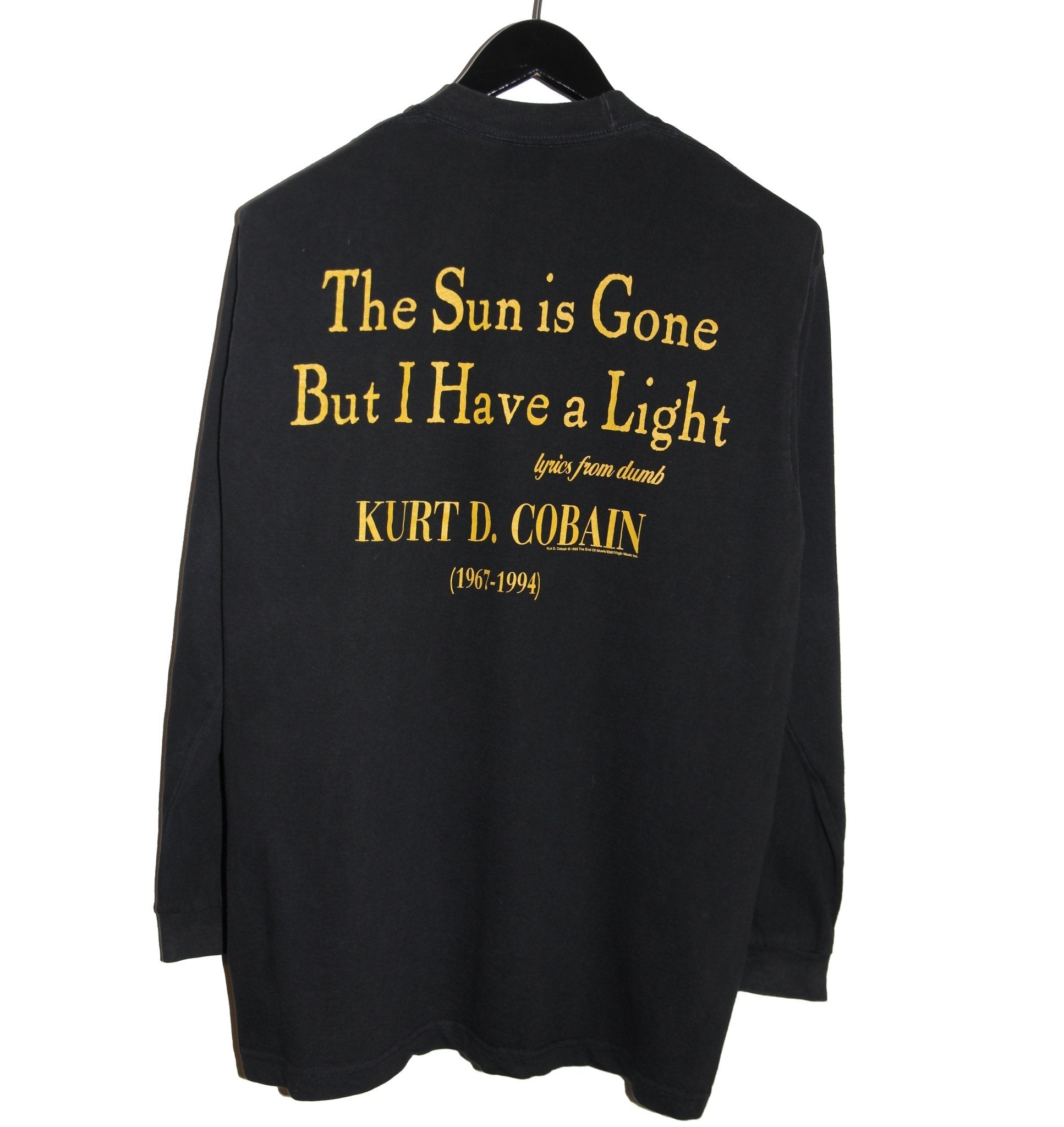 Kurt Cobain 1995 Sun is Gone Memorial Long Sleeve - Faded AU
