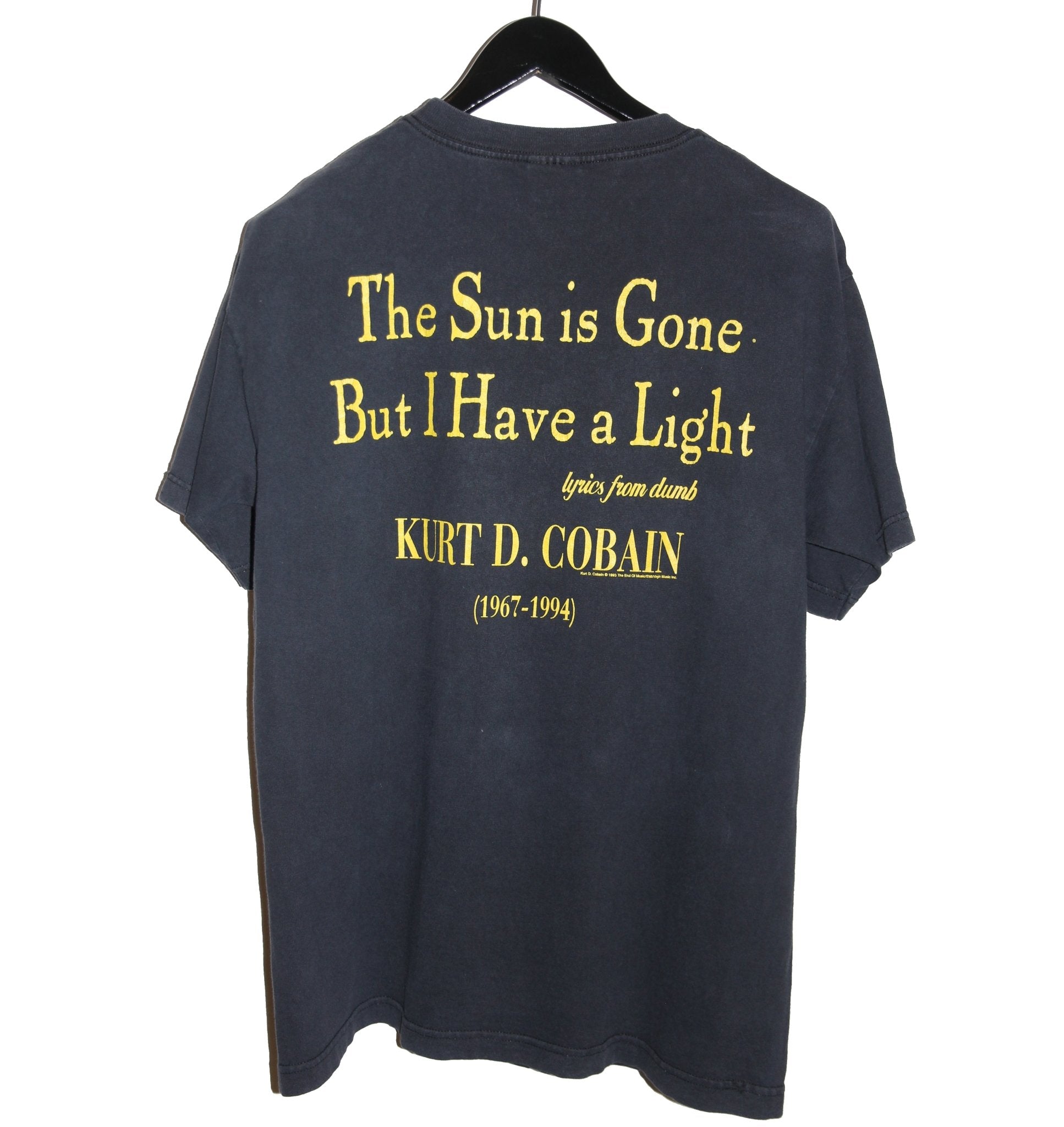 Kurt Cobain 1995 Sun is Gone Memorial Shirt - Faded AU