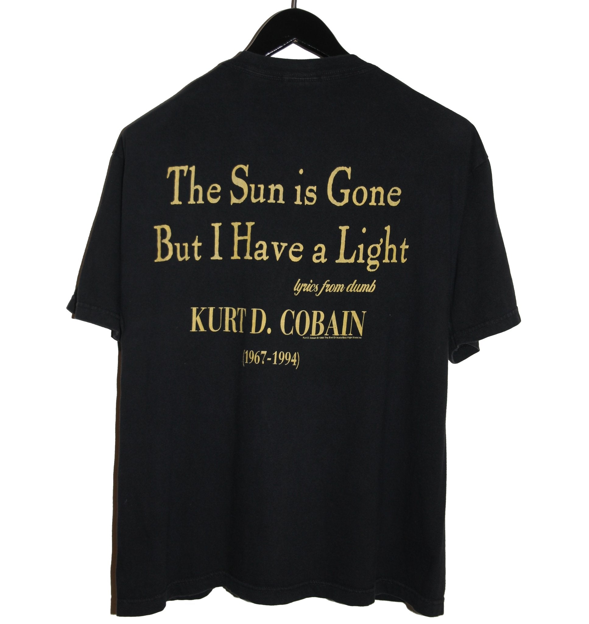 Kurt Cobain 1995 Sun is Gone Memorial Shirt - Faded AU
