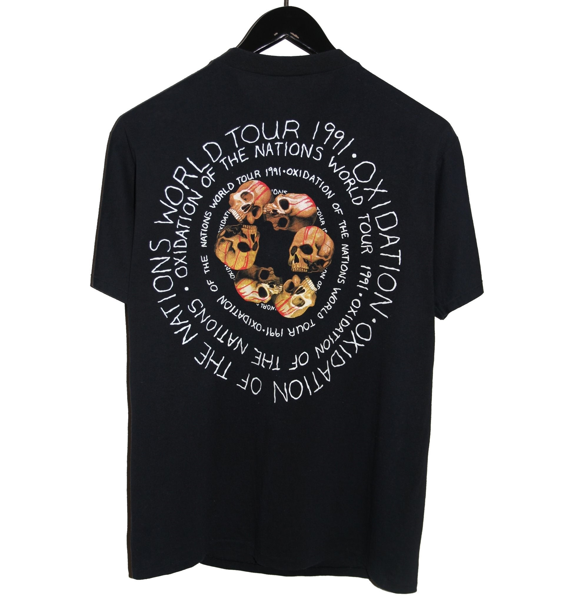 Megadeth 1991 Oxidation Of The Nations World Tour Shirt - Faded AU