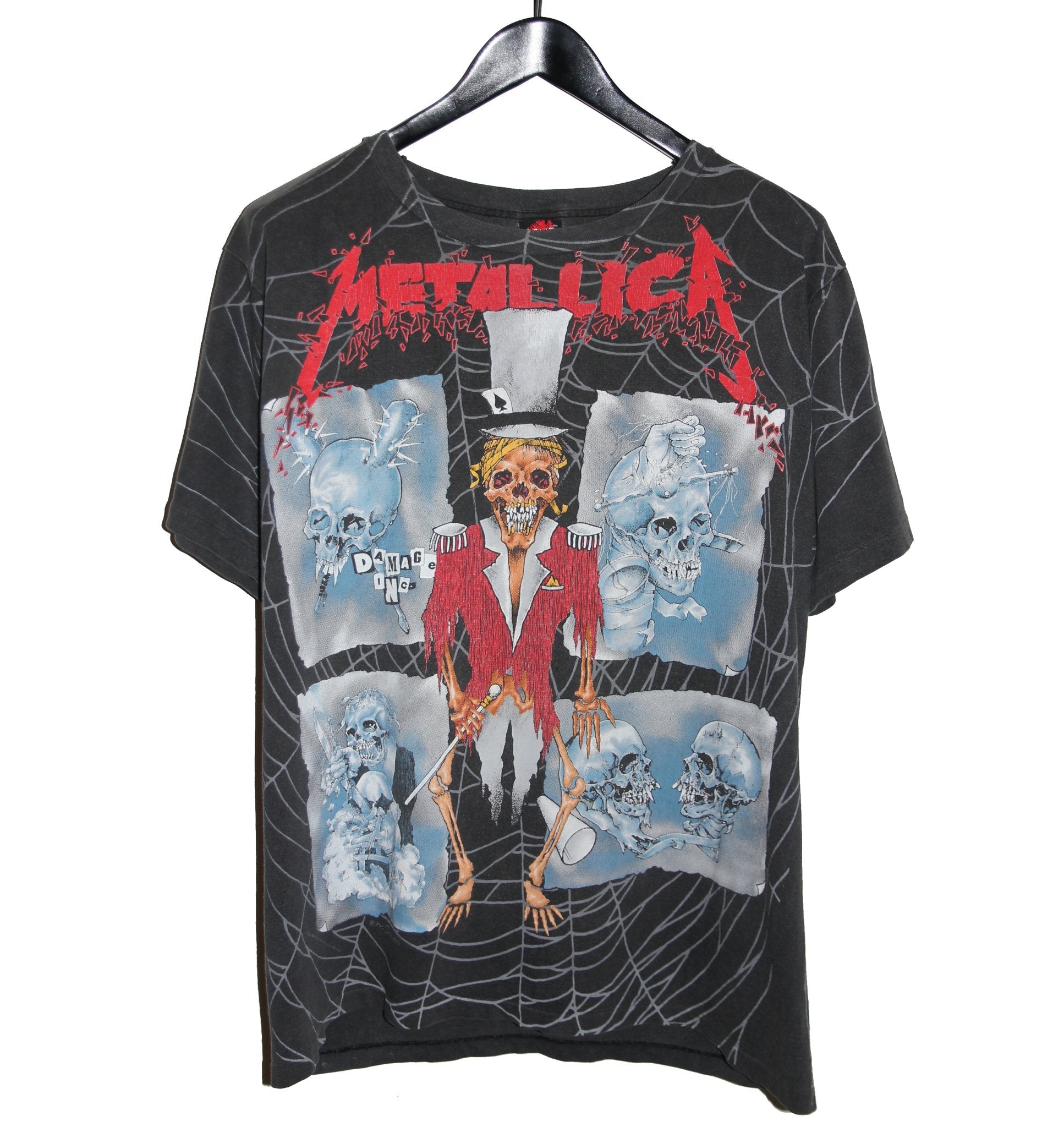 Metallica 1992 Ringmaster Pushead All Over Print Shirt - Faded AU
