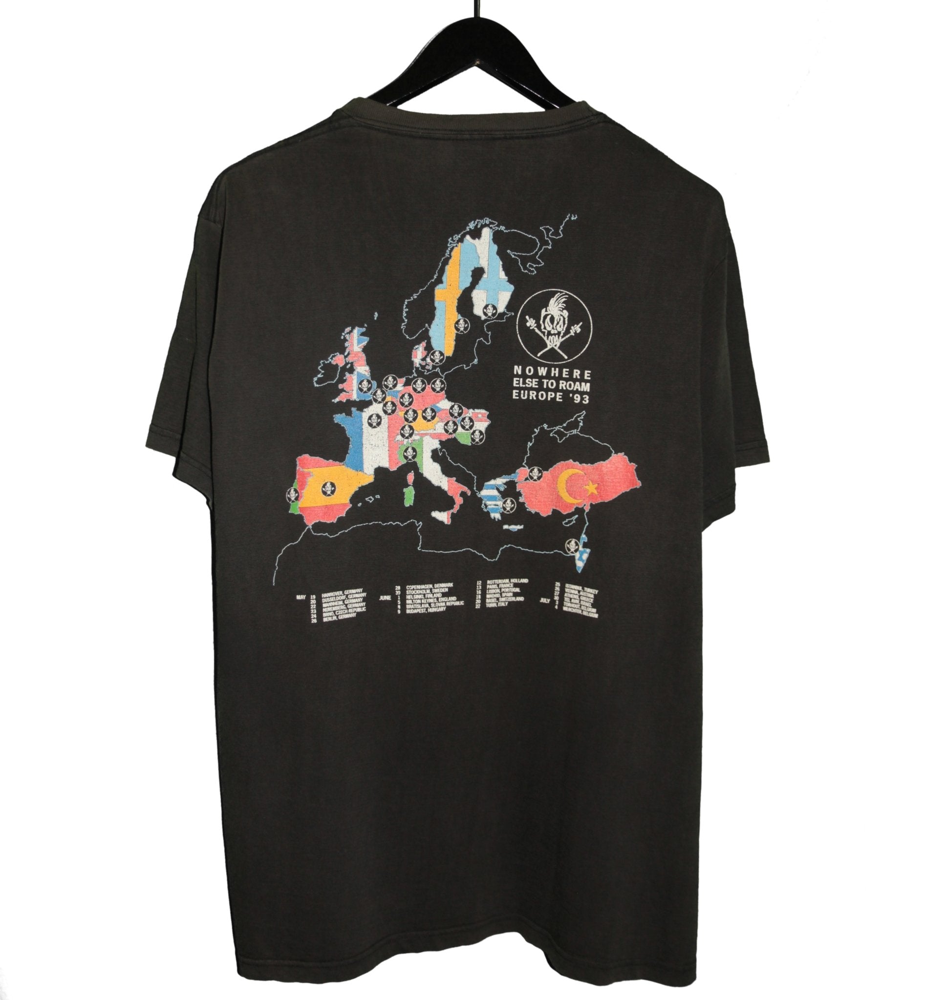Metallica 1993 Nowhere Else To Roam Tour Shirt - Faded AU