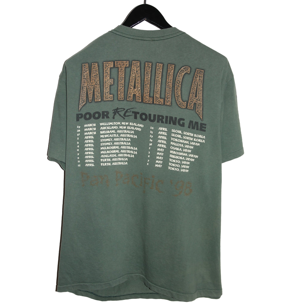Metallica 1998 Poor Retouring Me Shirt - Faded AU