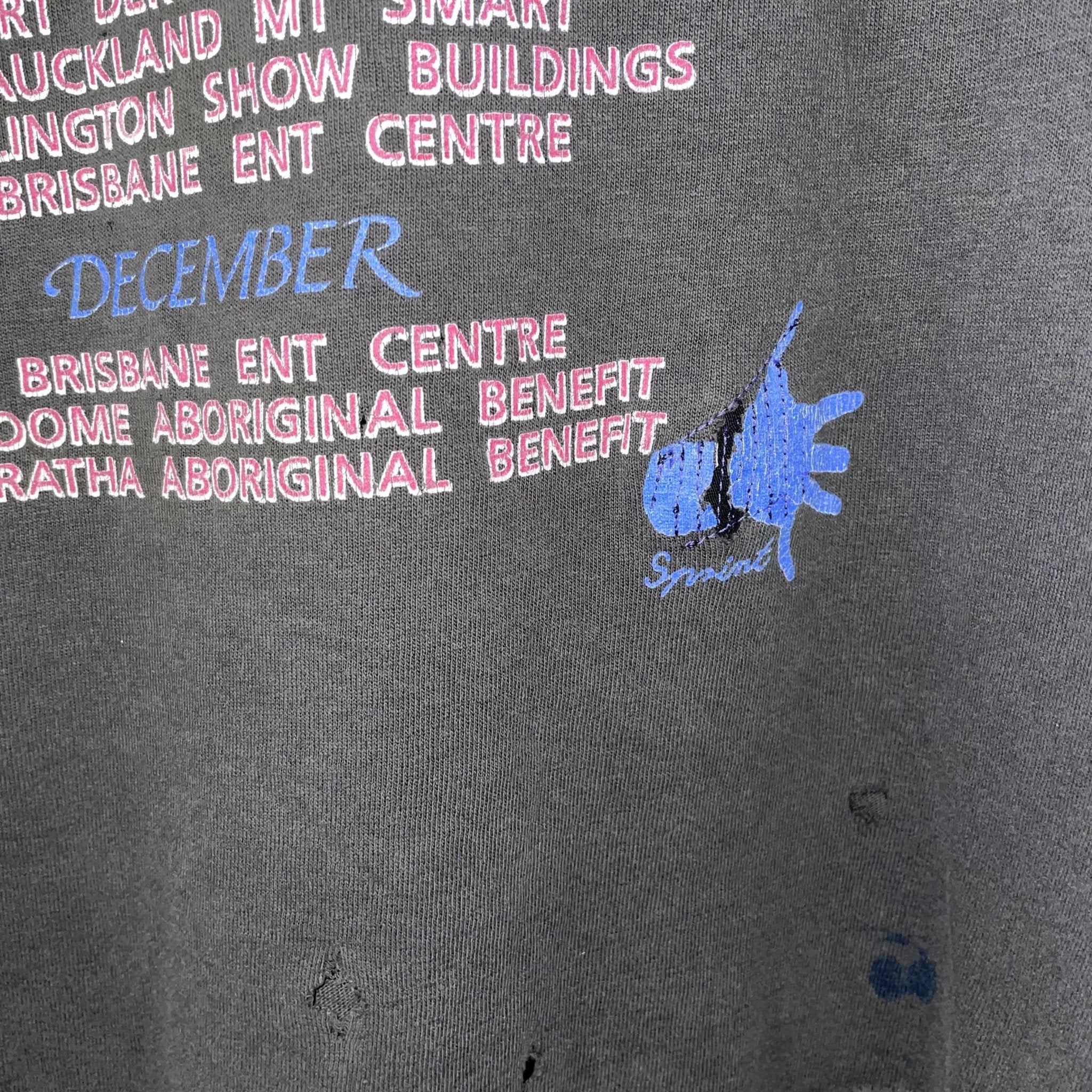 Midnight Oil 1990 Blue Sky Mining Tour Shirt - Faded AU