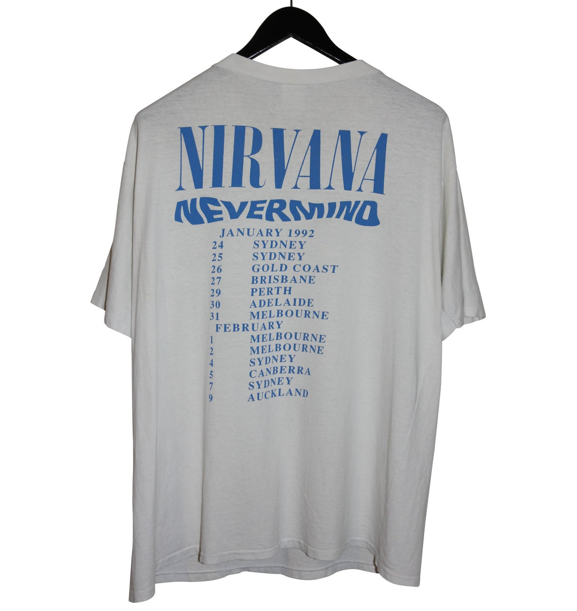 Nirvana 1991 Nevermind Australia New Zealand Tour Shirt X