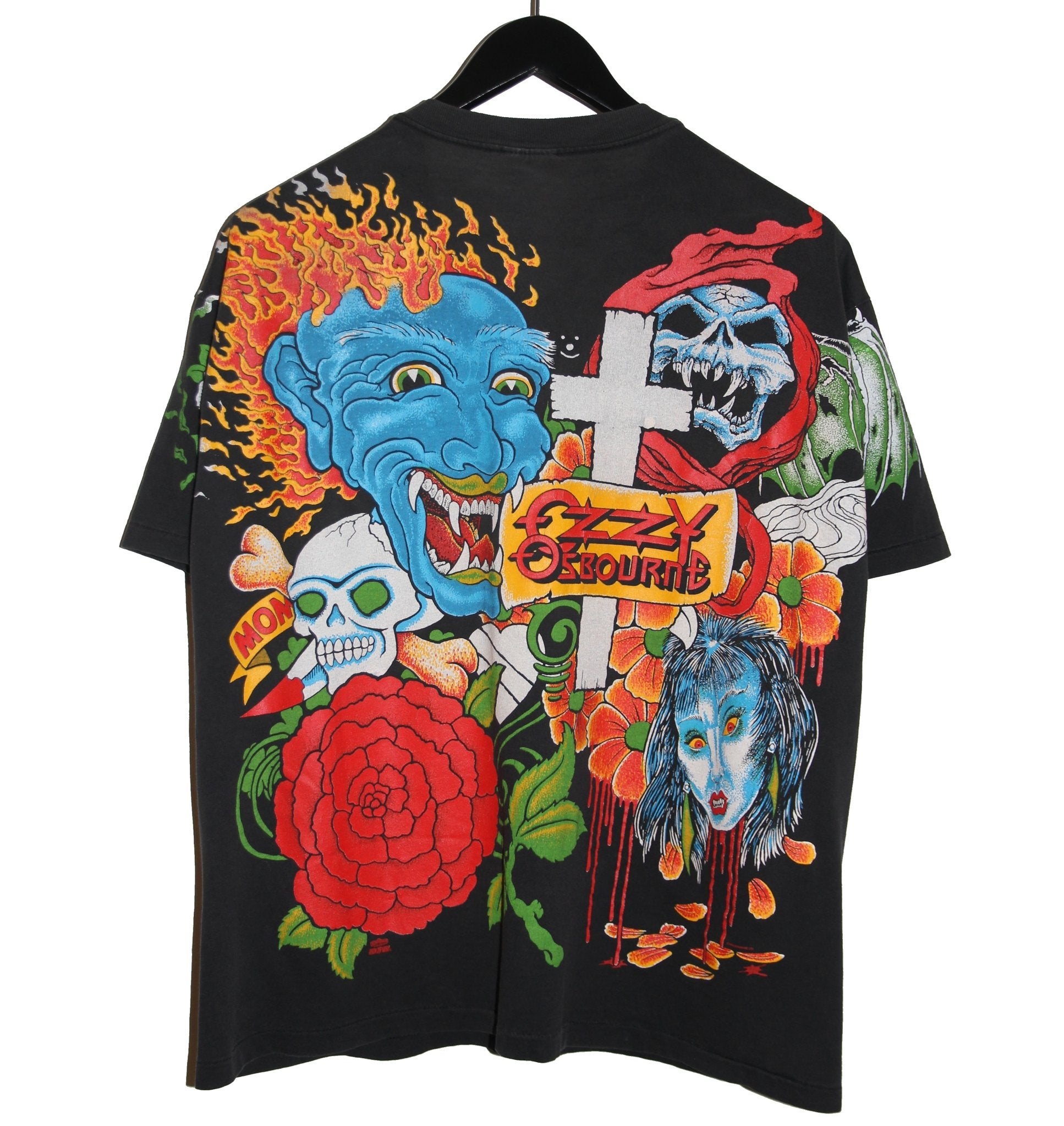 Ozzy Osbourne 1992 Tattoo All Over Print Shirt - Faded AU