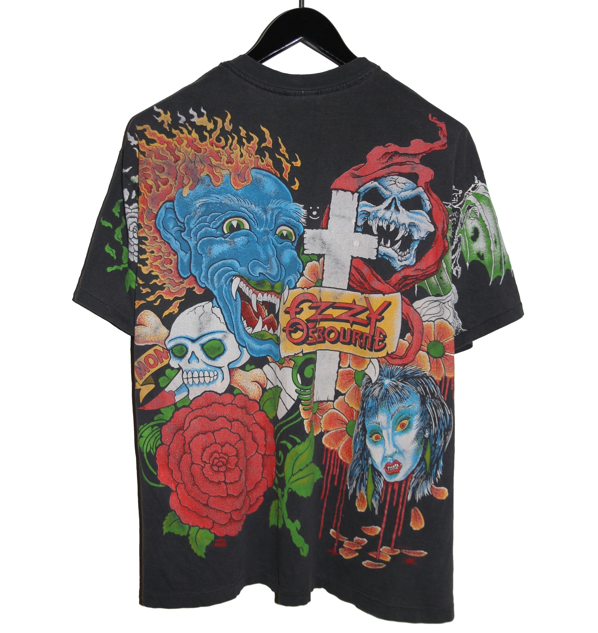 Ozzy Osbourne 1992 Tattoo All Over Print Shirt - Faded AU