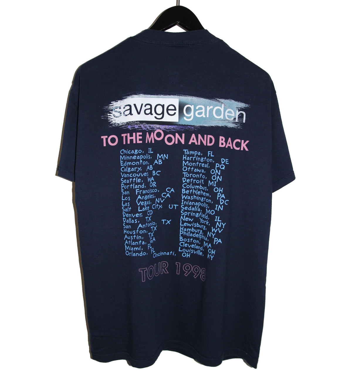Savage Garden 1998 To The Moon and Back Tour Shirt - Faded AU