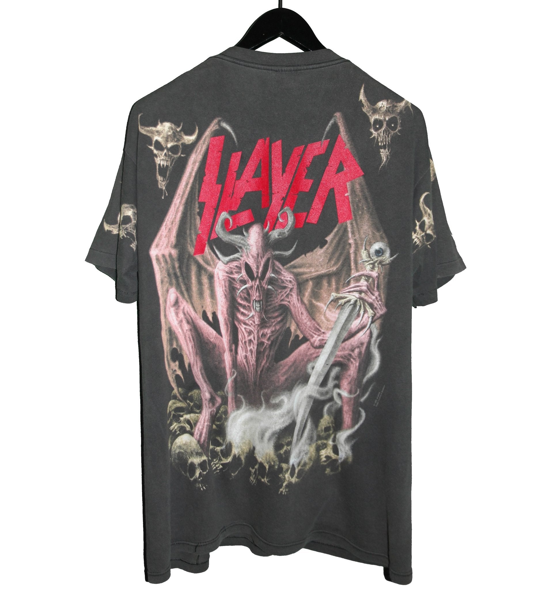 Slayer 1993 Pink Demon All Over Print Shirt - Faded AU
