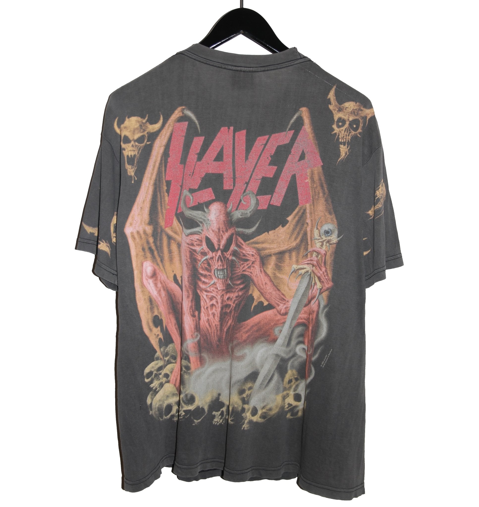 Slayer 1993 Pink Demon All Over Print Shirt - Faded AU