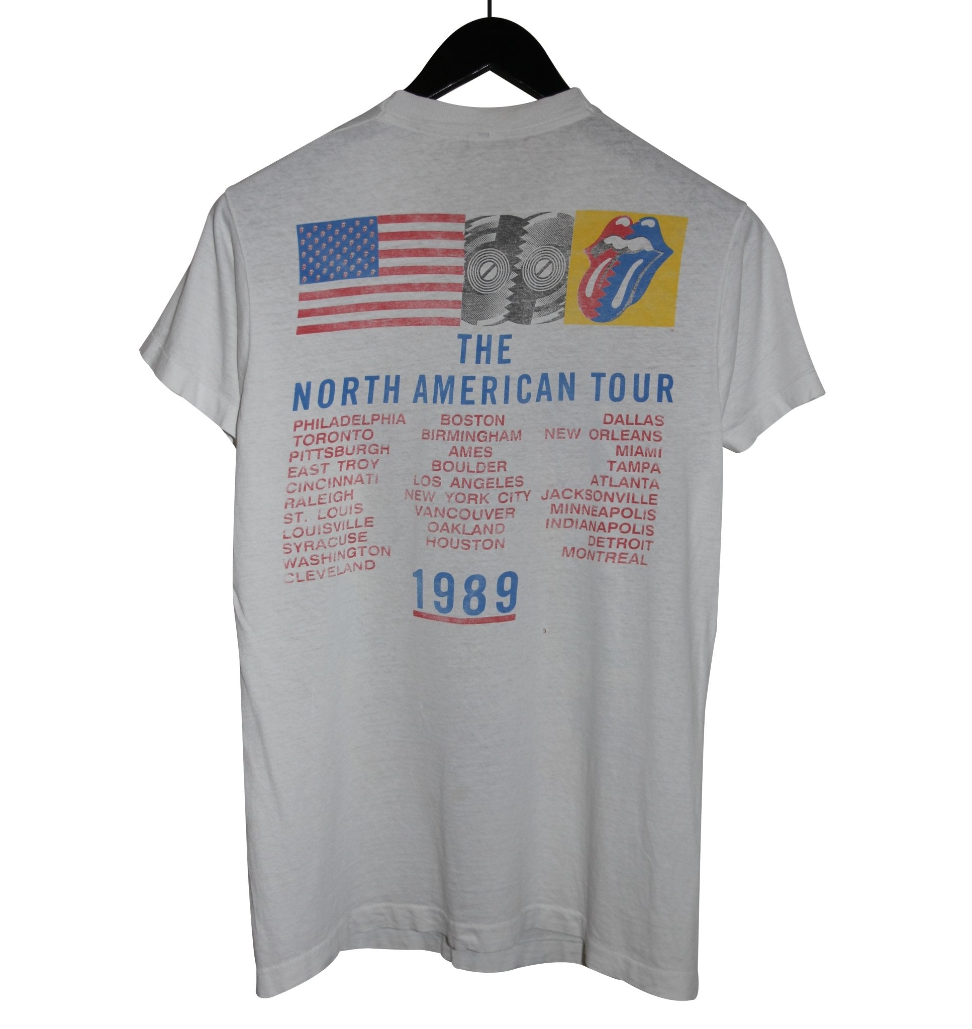 The Rolling Stones 1989 Steel Wheels Tour Shirt - Faded AU