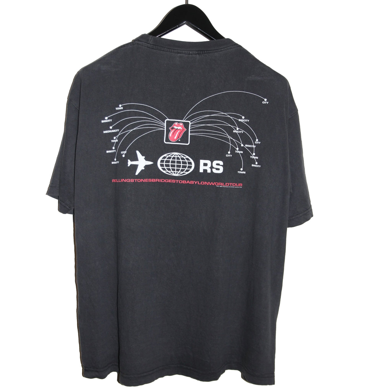 The Rolling Stones 1997 Bridges to Babylon World Tour Shirt - Faded AU