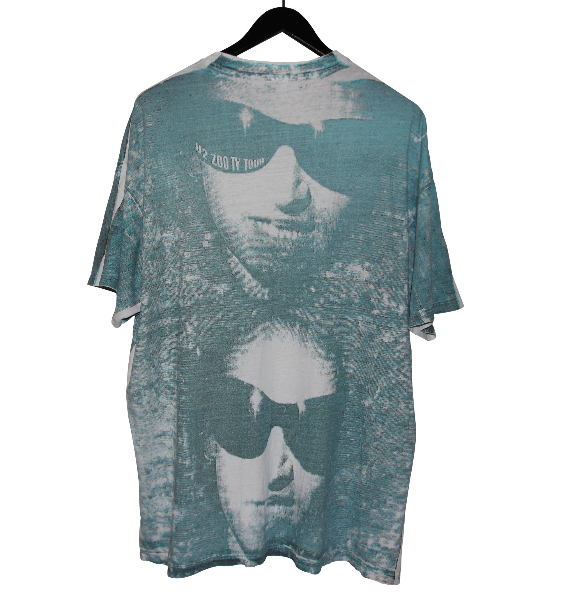 U2 1992 ZOO TV Tour All Over Print Shirt - Faded AU
