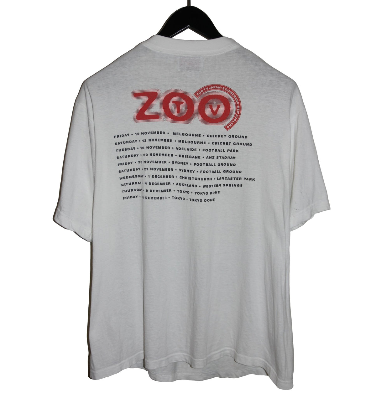 U2 1993 Zooropa Tour Shirt - Faded AU