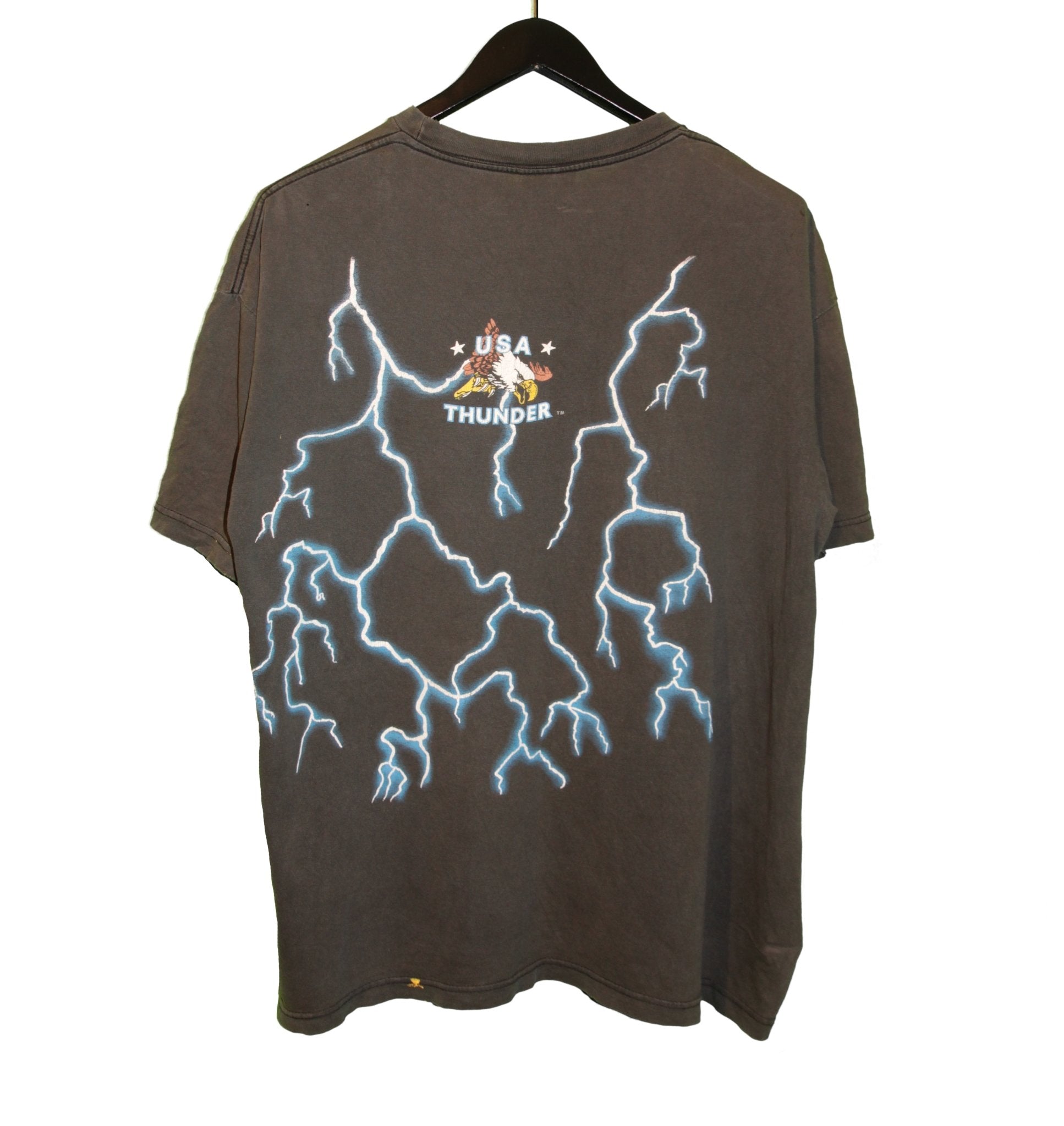 USA Thunder 1990's Only The Strong Survive Wolf Shirt - Faded AU