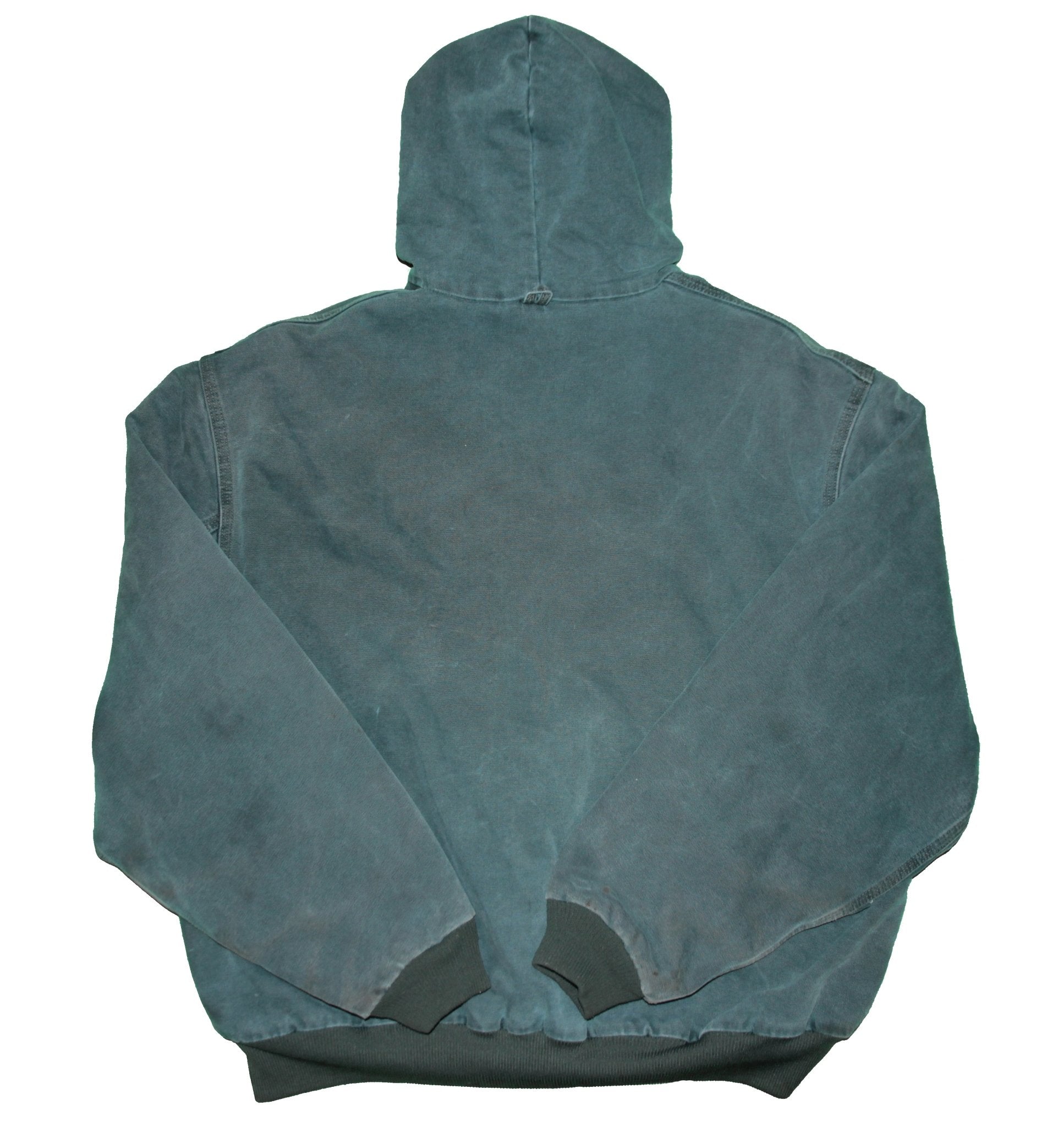 Vintage 90's Carhartt Hooded Worker Jacket Green - Faded AU