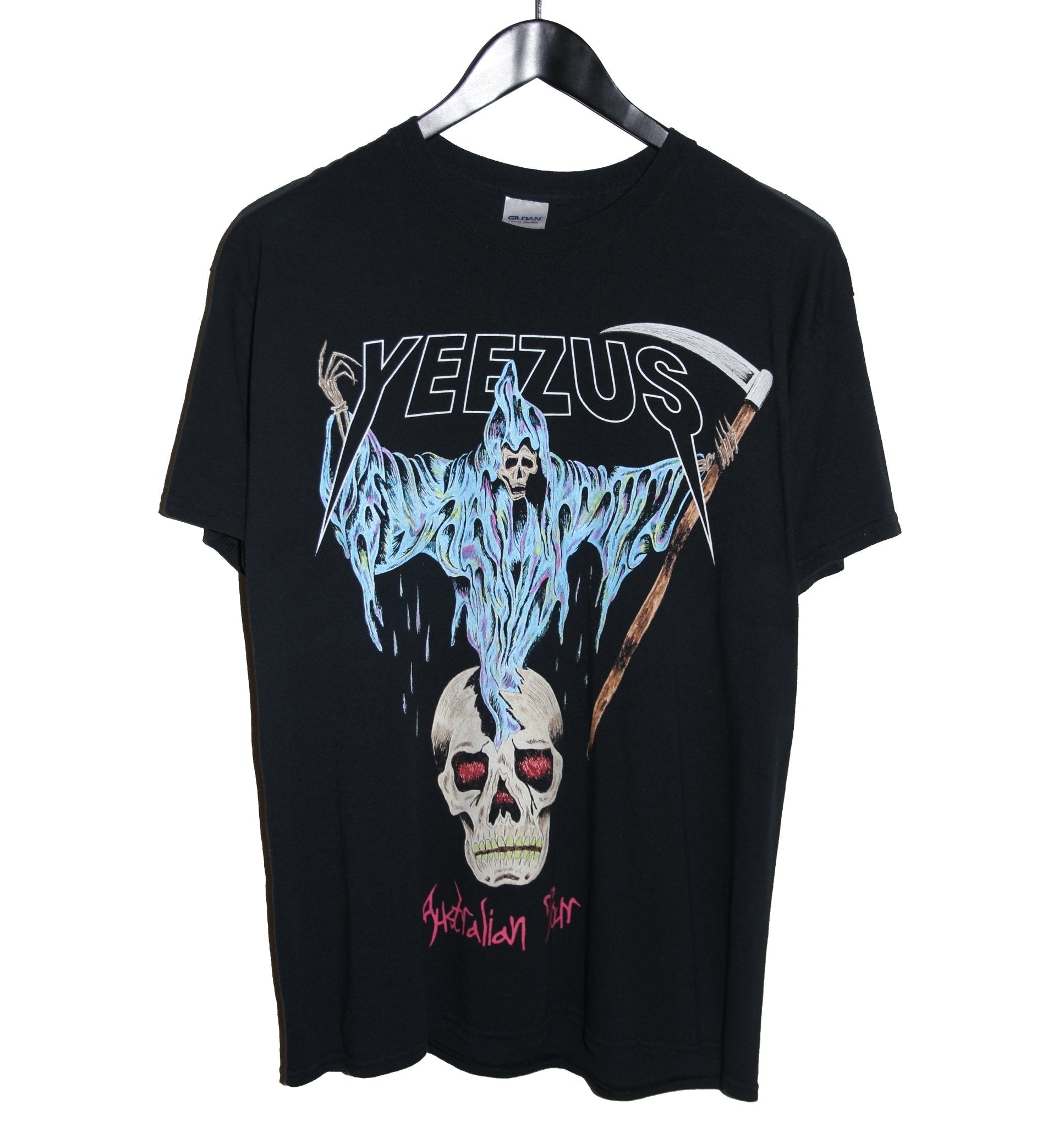 Yeezus 2014 Reaper Australian Tour Shirt LARGE - Faded AU