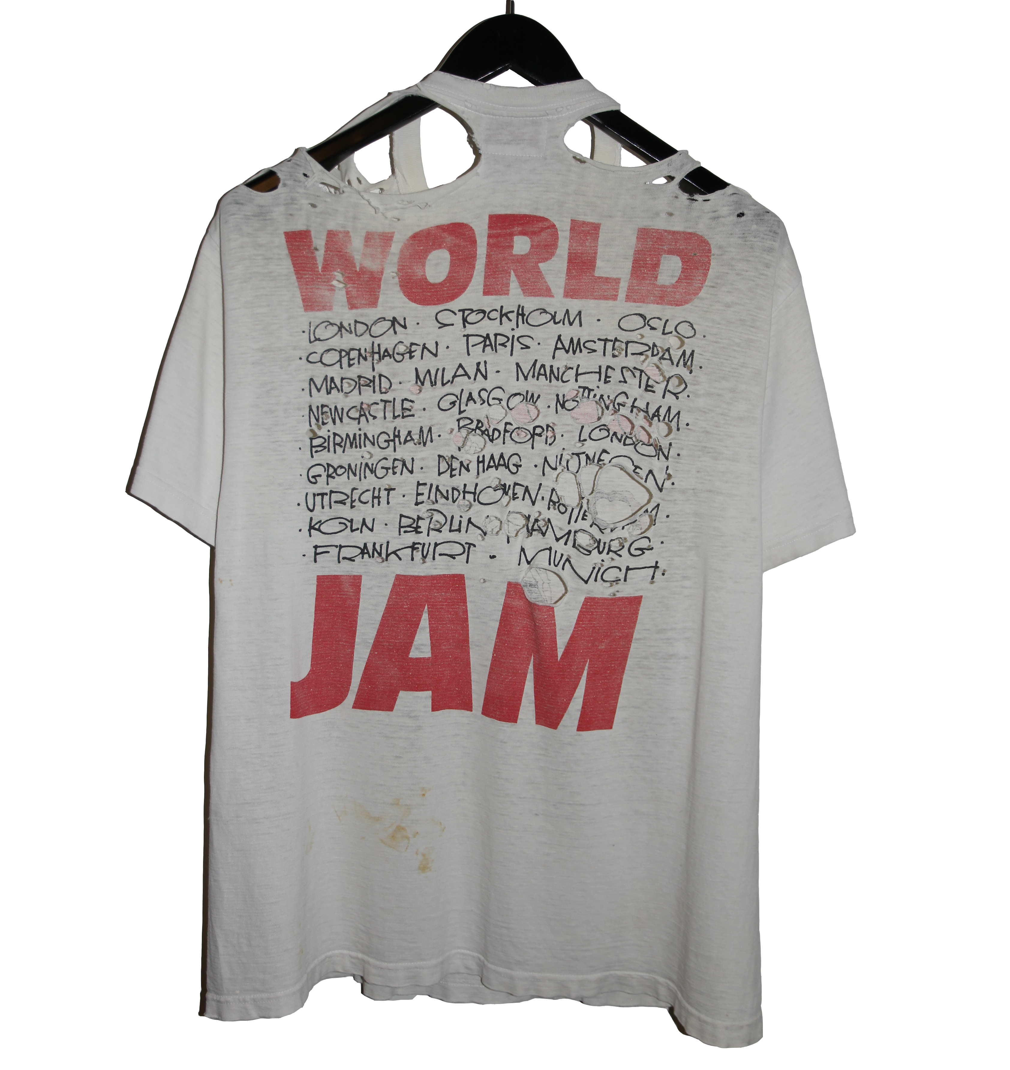 Pearl Jam 1992 World Jam Tour Shirt