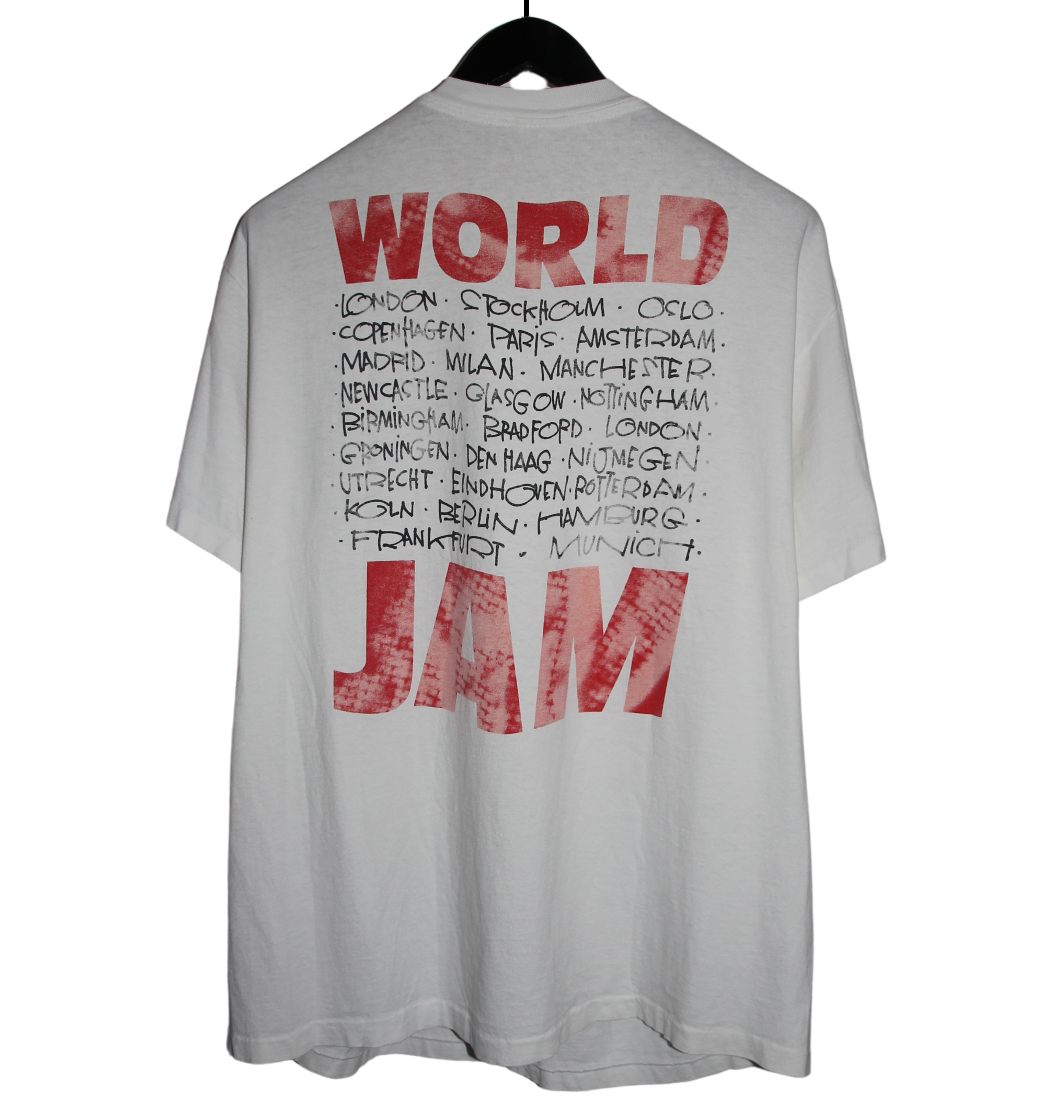 Pearl Jam 1992 World Jam Tour Shirt