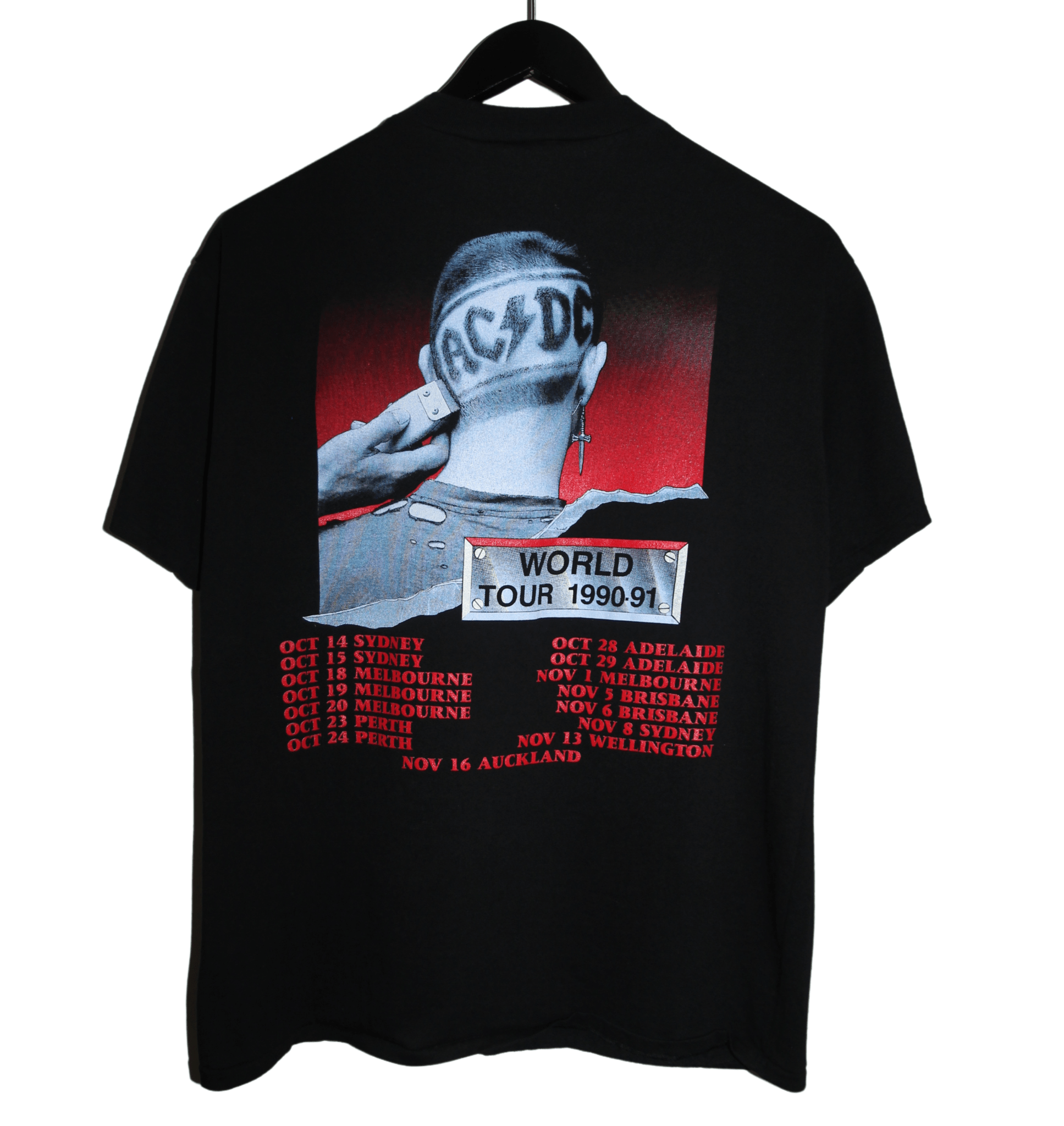 ACDC 1990/91 The Razor Edge Australian Tour Shirt - Faded AU