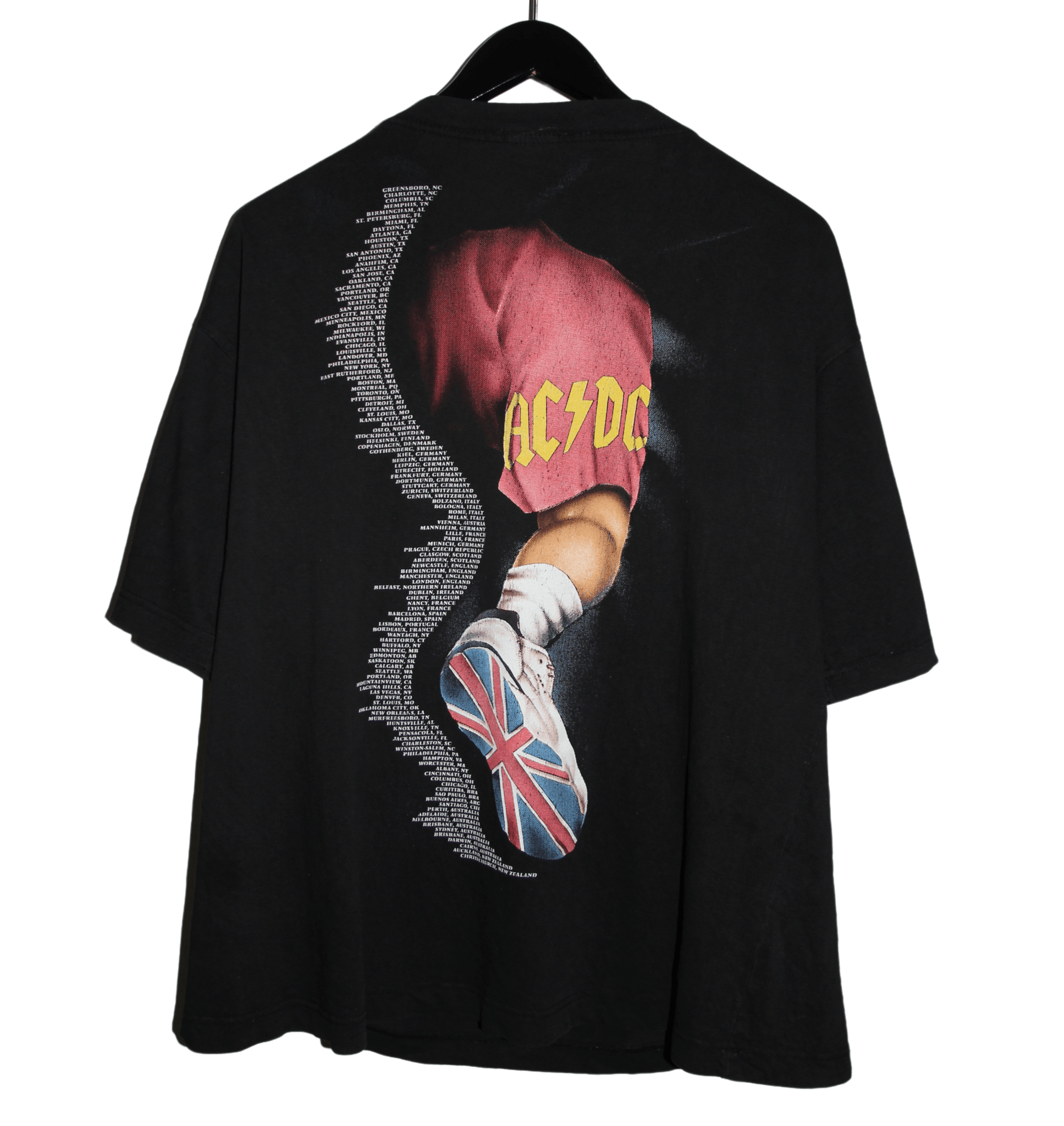 ACDC 1993 Angus Young Worldwide Tour Shirt - Faded AU